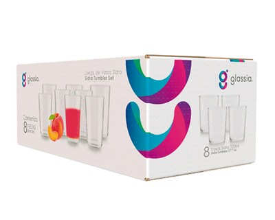 Foto 1 | Vaso de Cristal Glassia 8 Piezas