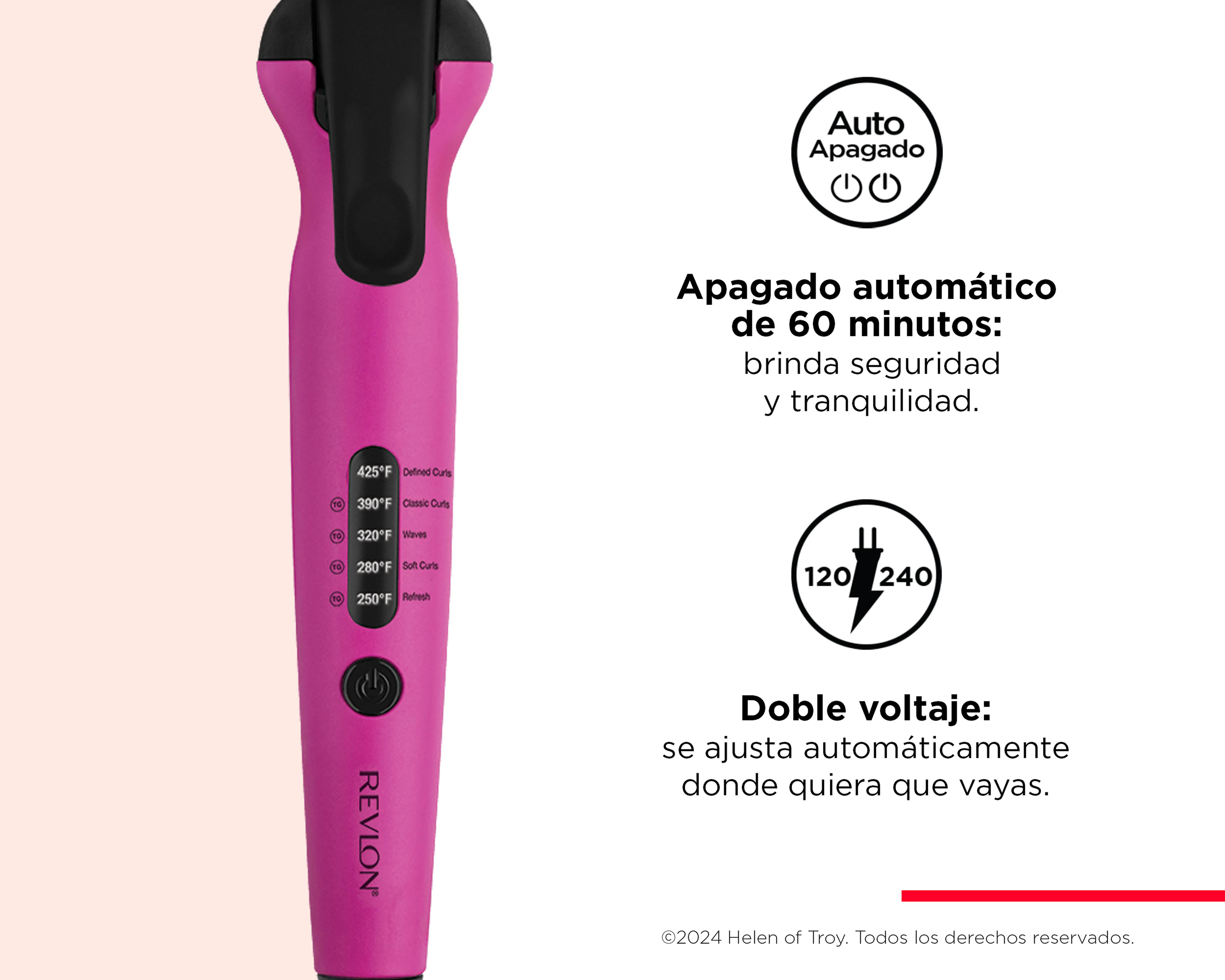 Foto 5 | Tenaza Revlon Color Protec de Cerámica