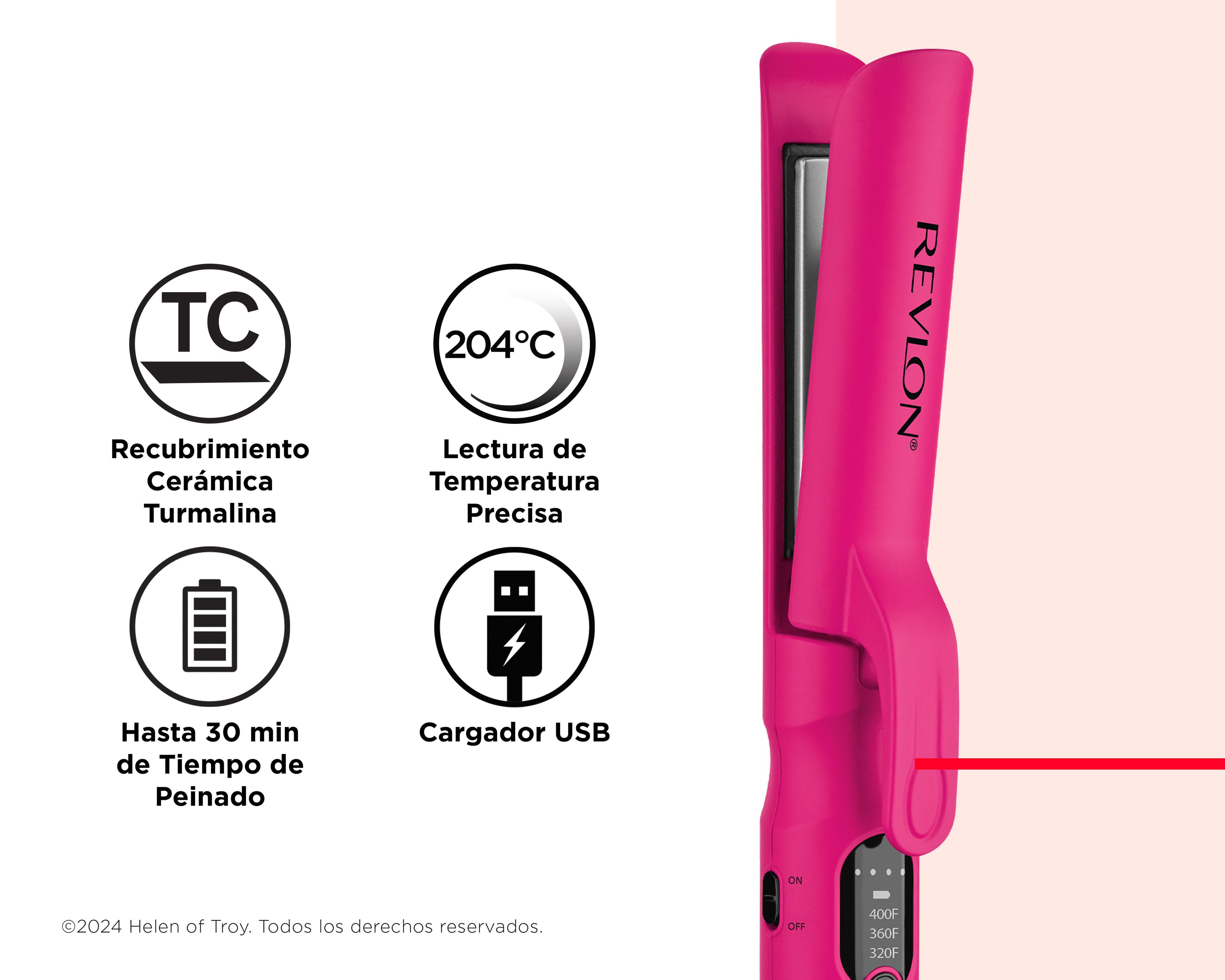 Foto 5 pulgar | Plancha de Cabello Revlon RVST2203LA1 Cerámica