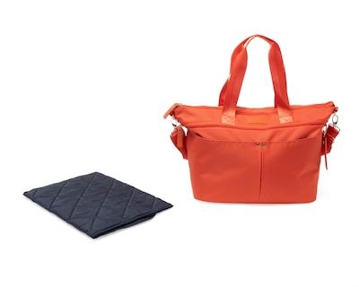 Foto 1 | Pañalera Baby Colors Rainbow Naranja con Cambiador Portátil para Bebé