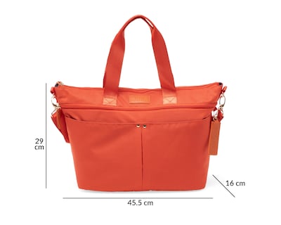 Foto 9 | Pañalera Baby Colors Rainbow Naranja con Cambiador Portátil para Bebé