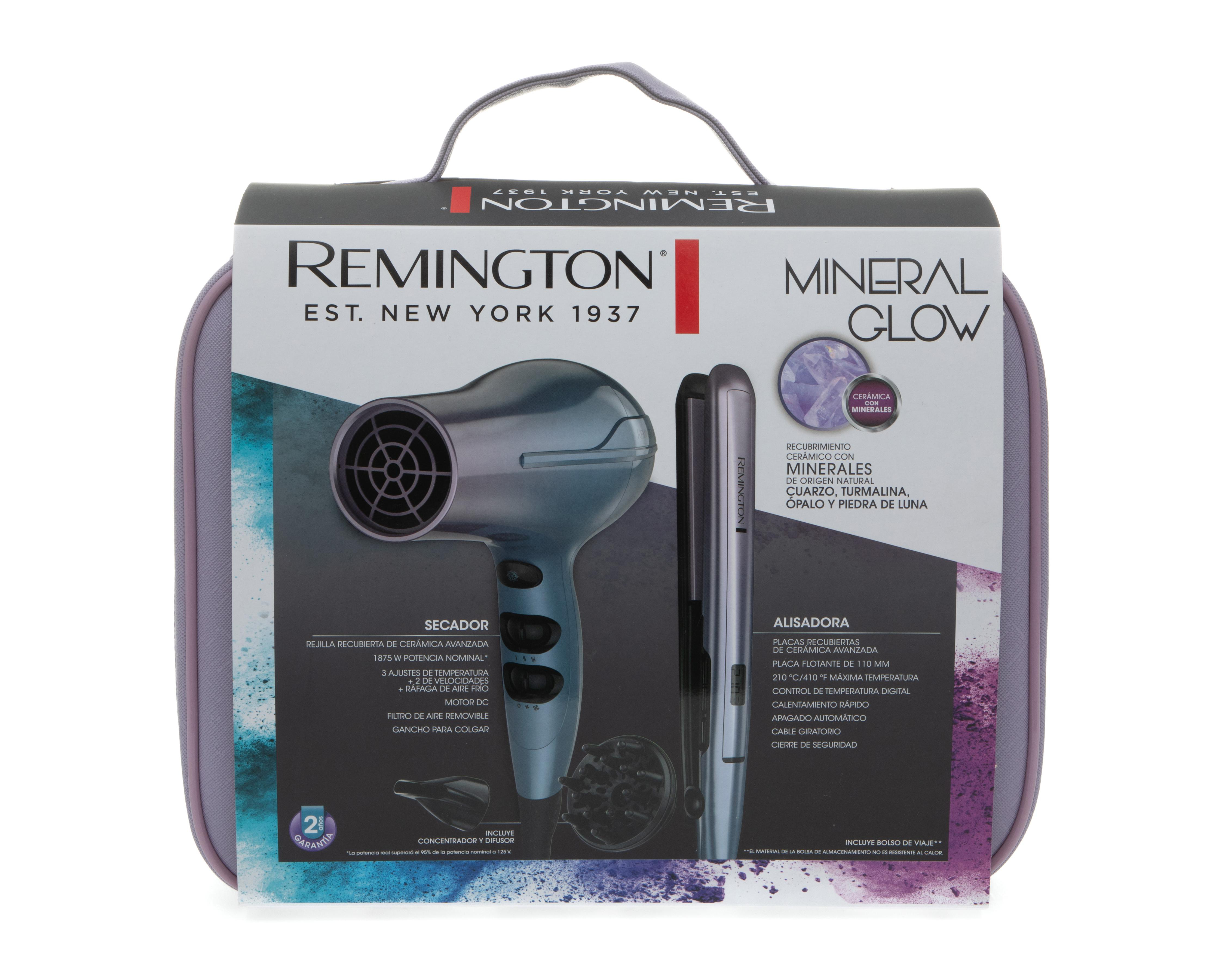 Foto 7 | Combo de Alaciadora y Secadora Remington Mineral Glow con Infusión de Turmalina