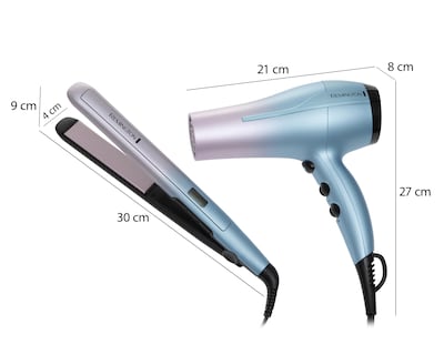 Foto 9 | Combo de Alaciadora y Secadora Remington Mineral Glow con Infusión de Turmalina