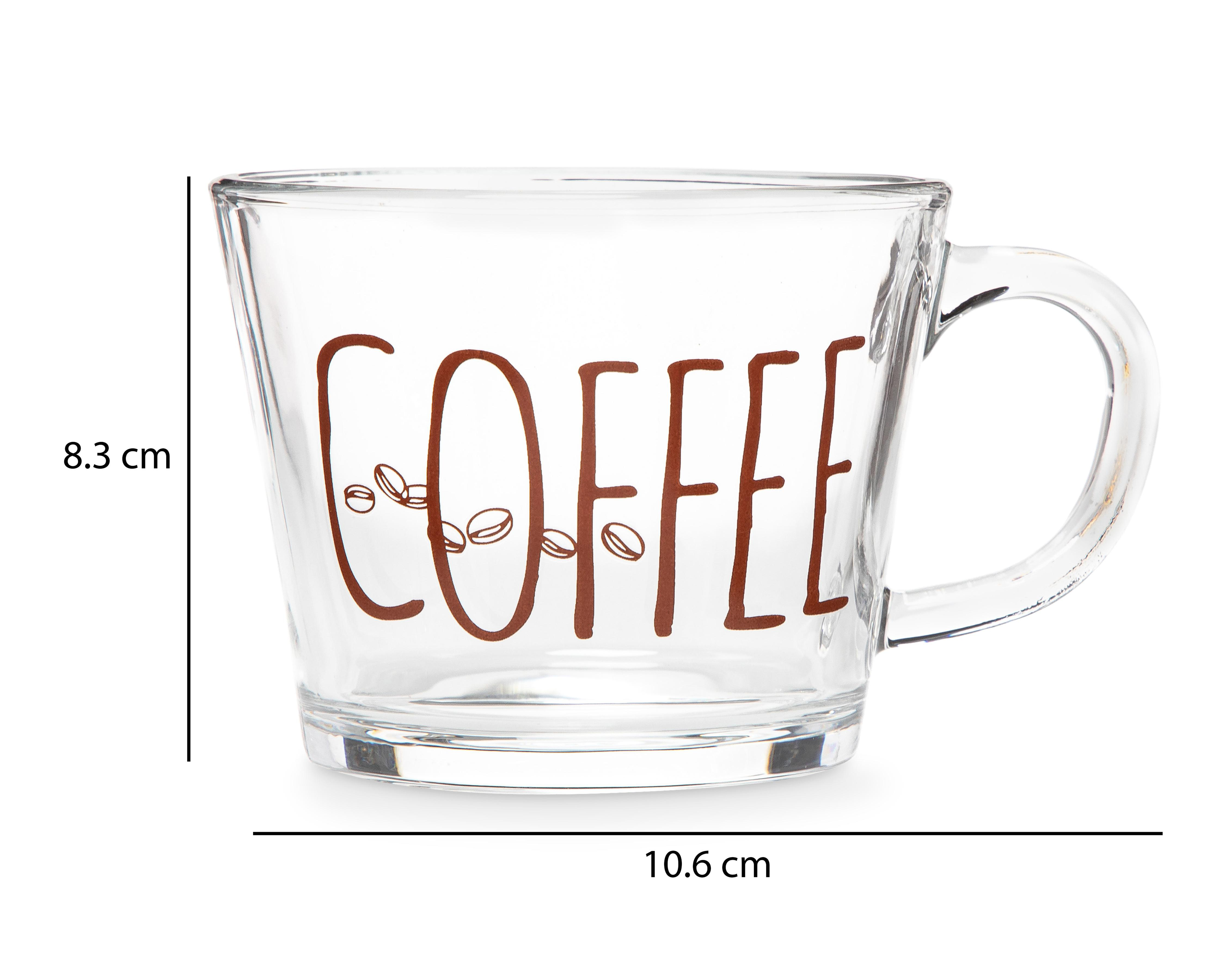 Foto 6 pulgar | Taza de Vidrio Starhaus 350 ml 2 Piezas