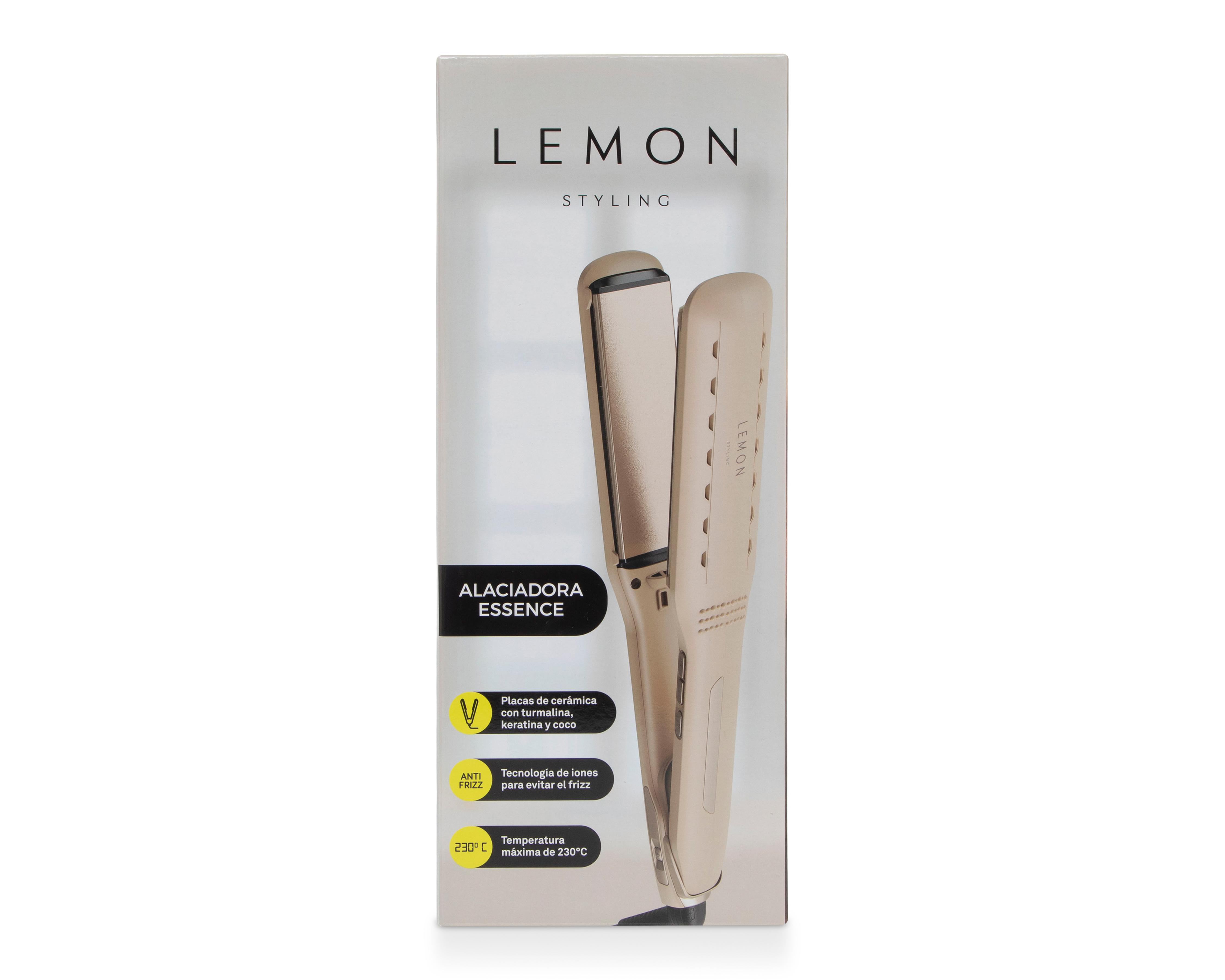 Foto 5 pulgar | Alaciadora de Placas Anchas Lemon Styling Essence con Infusión de Keratina y Coco