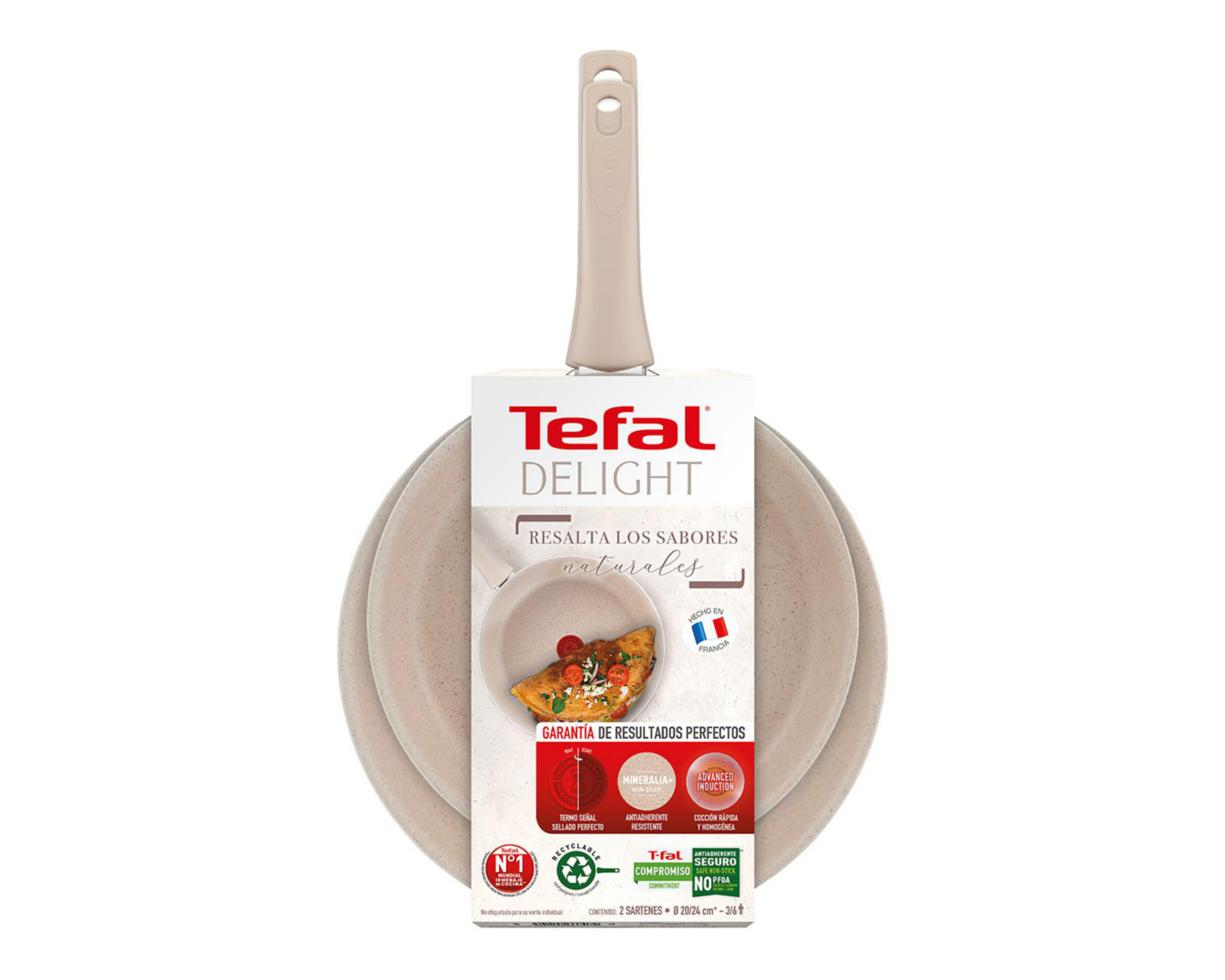 Foto 1 | Juego de Sartenes T-Fal Deligt 2 Piezas