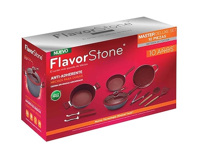 Foto 4 | Batería de Cocina Flavorstone Deluxe 10 Piezas de Aluminio
