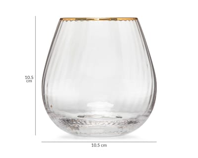 Foto 4 | Vaso de Vidrio Starhaus 600 ml 4 Piezas