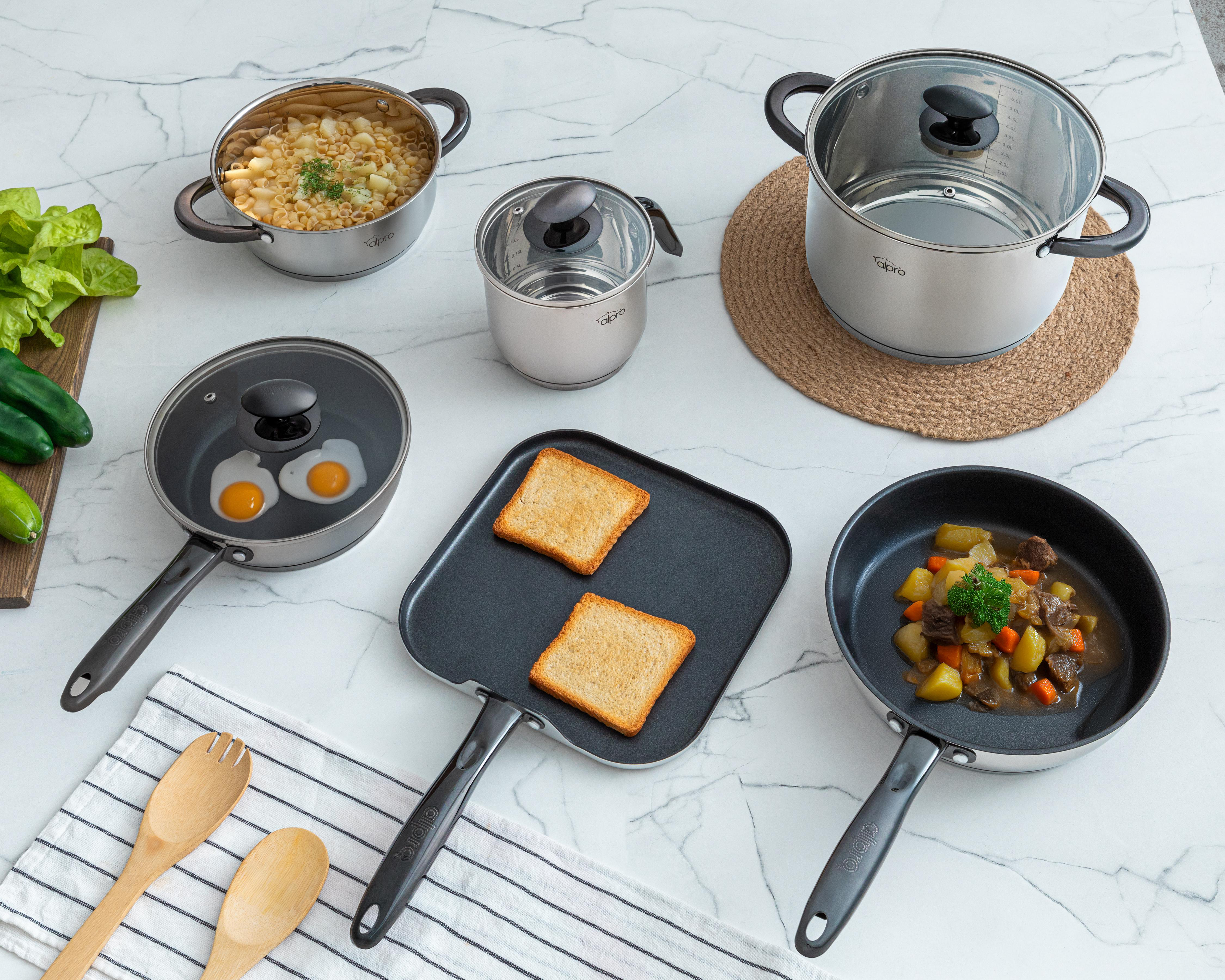 Foto 5 | Batería de Cocina Alpro Eclipse 9 Piezas de Acero Inoxidable