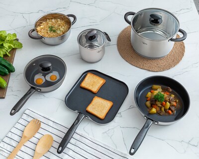 Foto 5 | Batería de Cocina Alpro Eclipse 9 Piezas de Acero Inoxidable