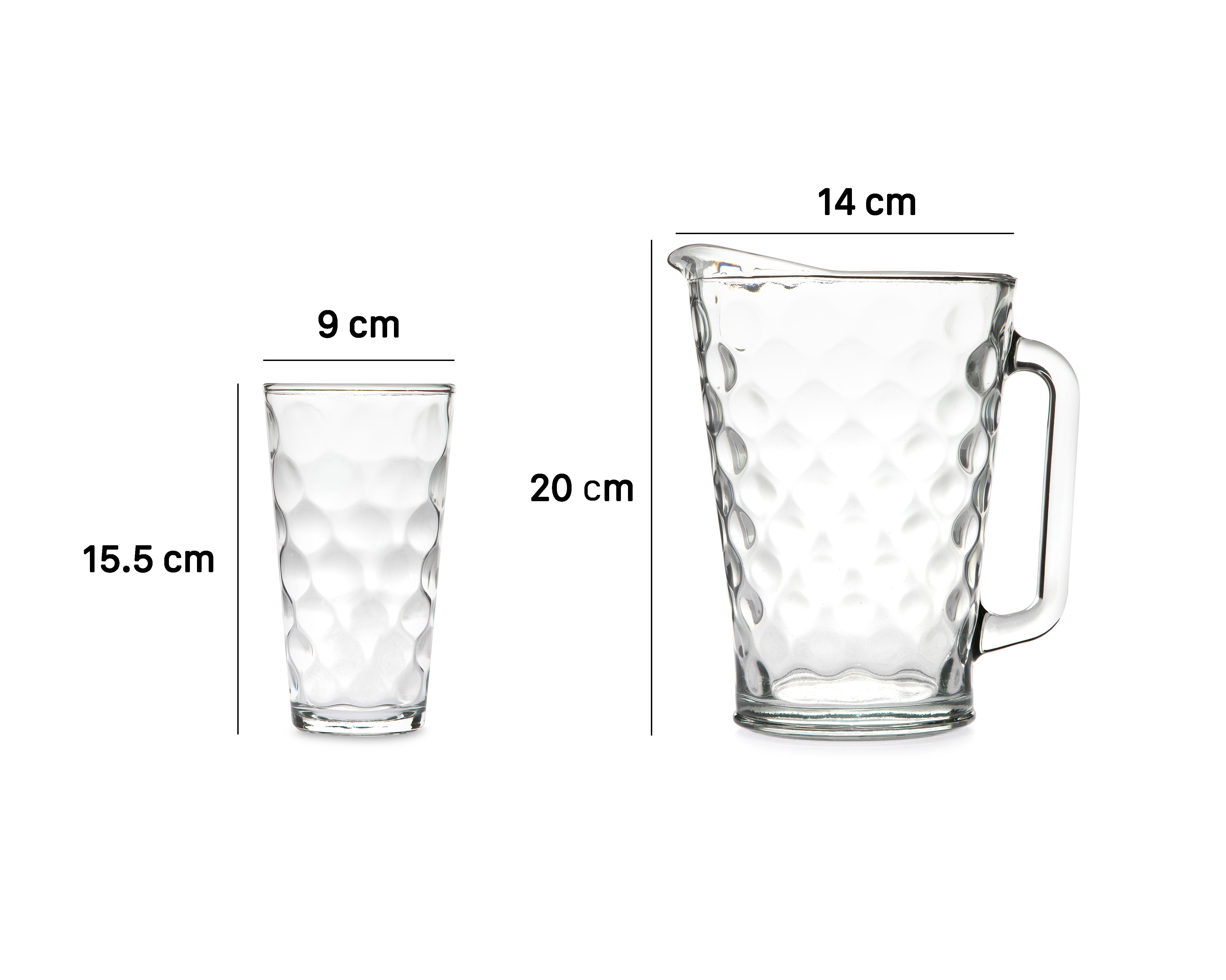 Foto 7 pulgar | Juego de Jarra y Vasos de Cristal Glassia 5 Piezas