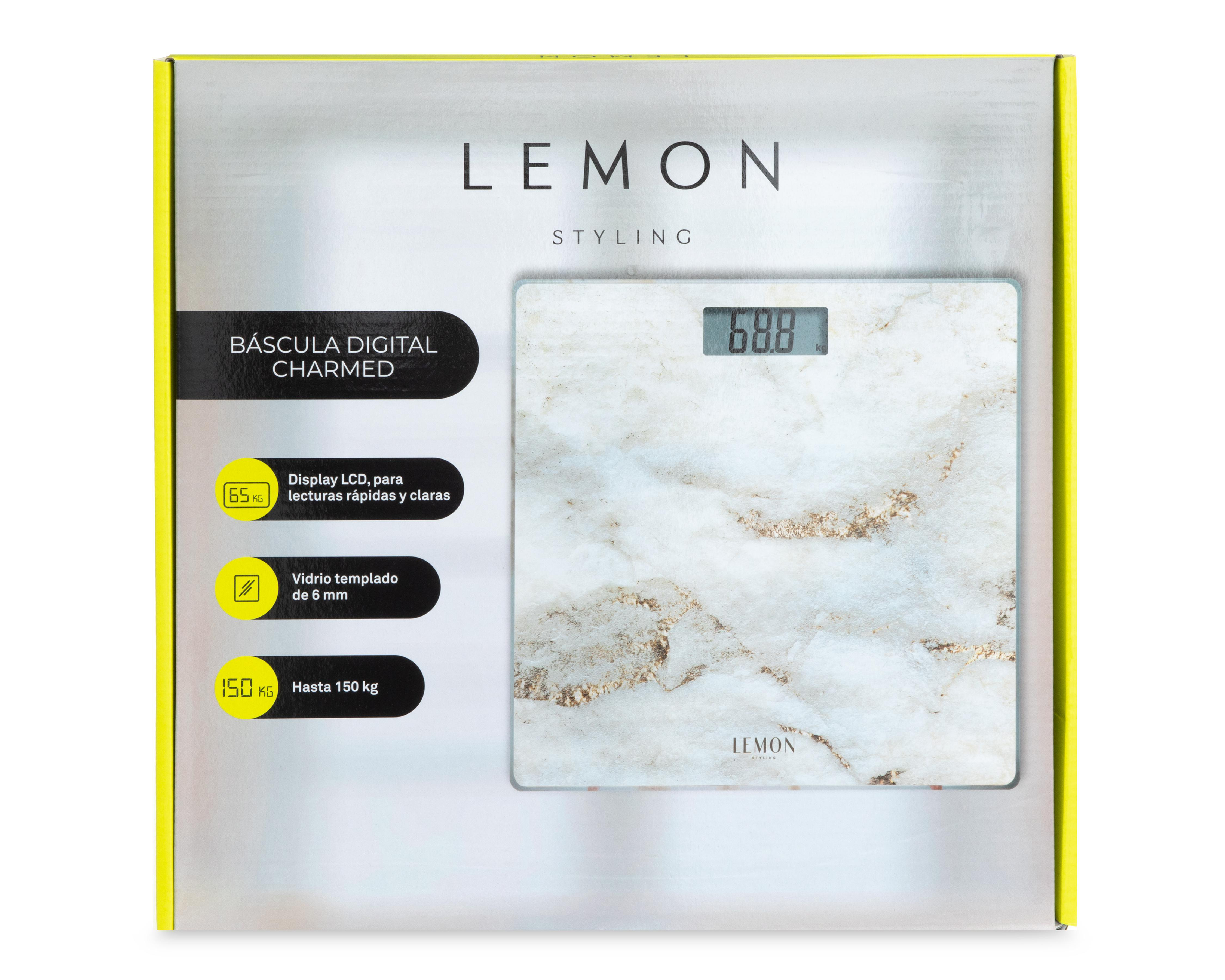 Foto 5 | Báscula Corporal Digital Lemon Styling con Display LCD 150 Kilos