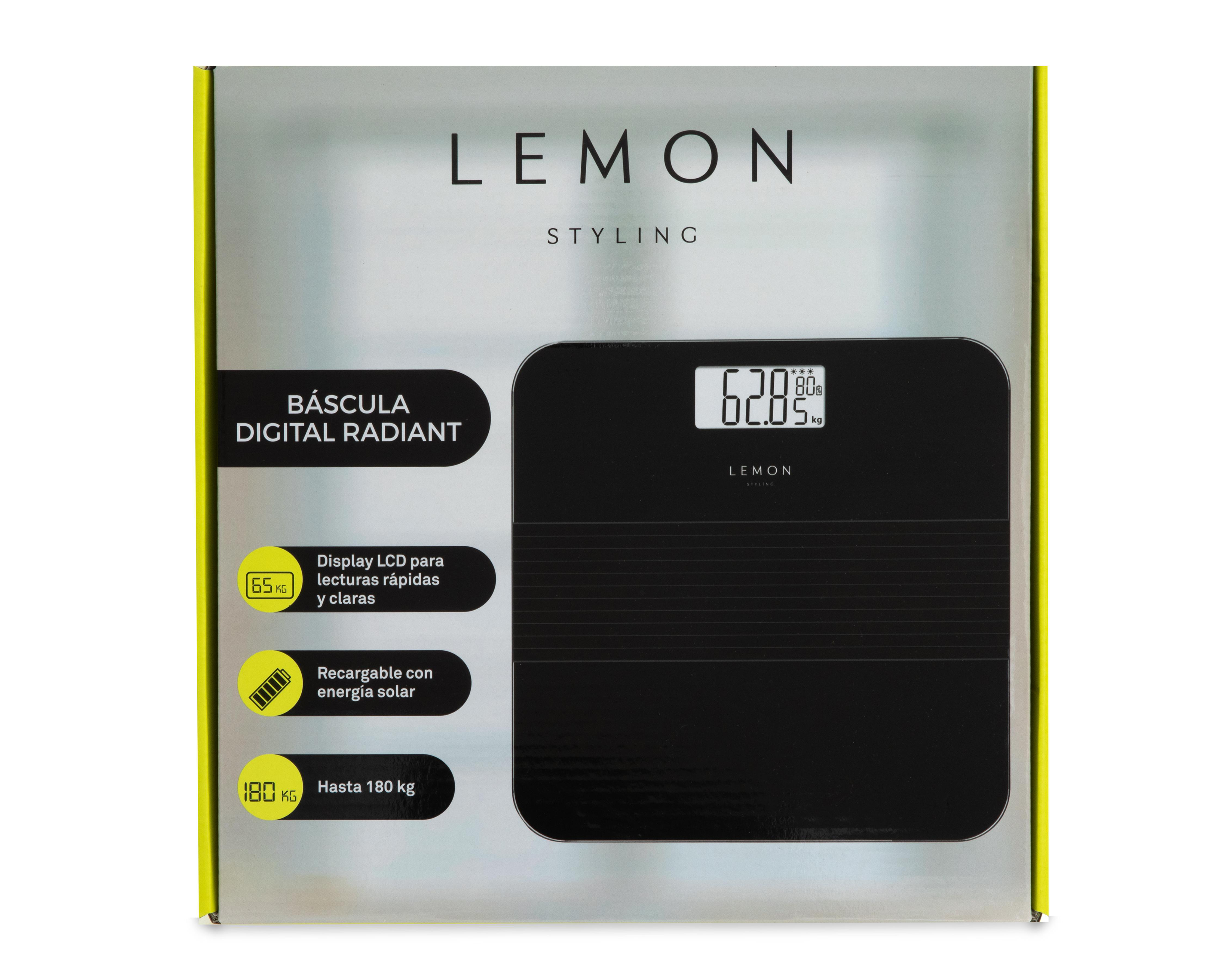 Foto 5 | Báscula Corporal Digital Lemon Styling con Display LCD 180 Kilos