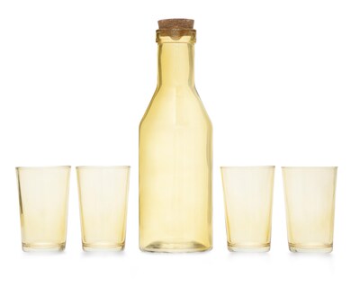 Foto 1 | Botella de Vidrio Starhaus con 4 Vasos