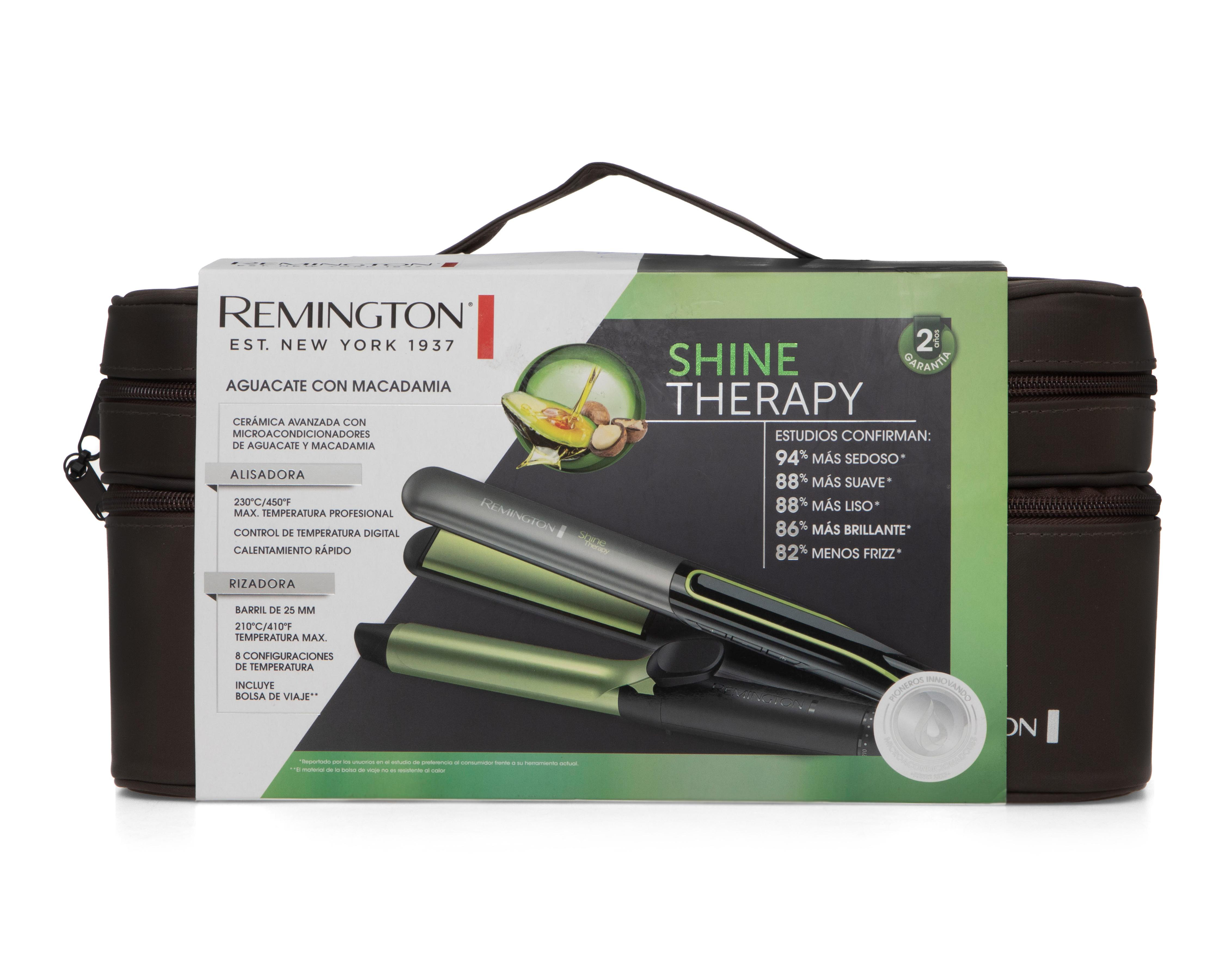 Foto 6 | Combo de Alaciadora y Tenaza Remington Shine Therapy con Infusión de Aguacate y Macadamia