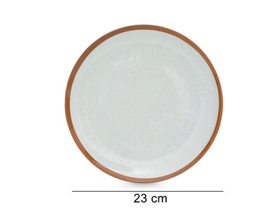 Foto 6 | Plato Plano Blanco 4 Piezas