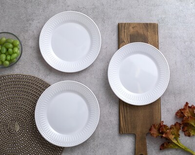 Foto 4 | Plato Plano Blanco 4 Piezas