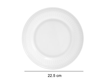 Foto 5 | Plato Plano Blanco 4 Piezas
