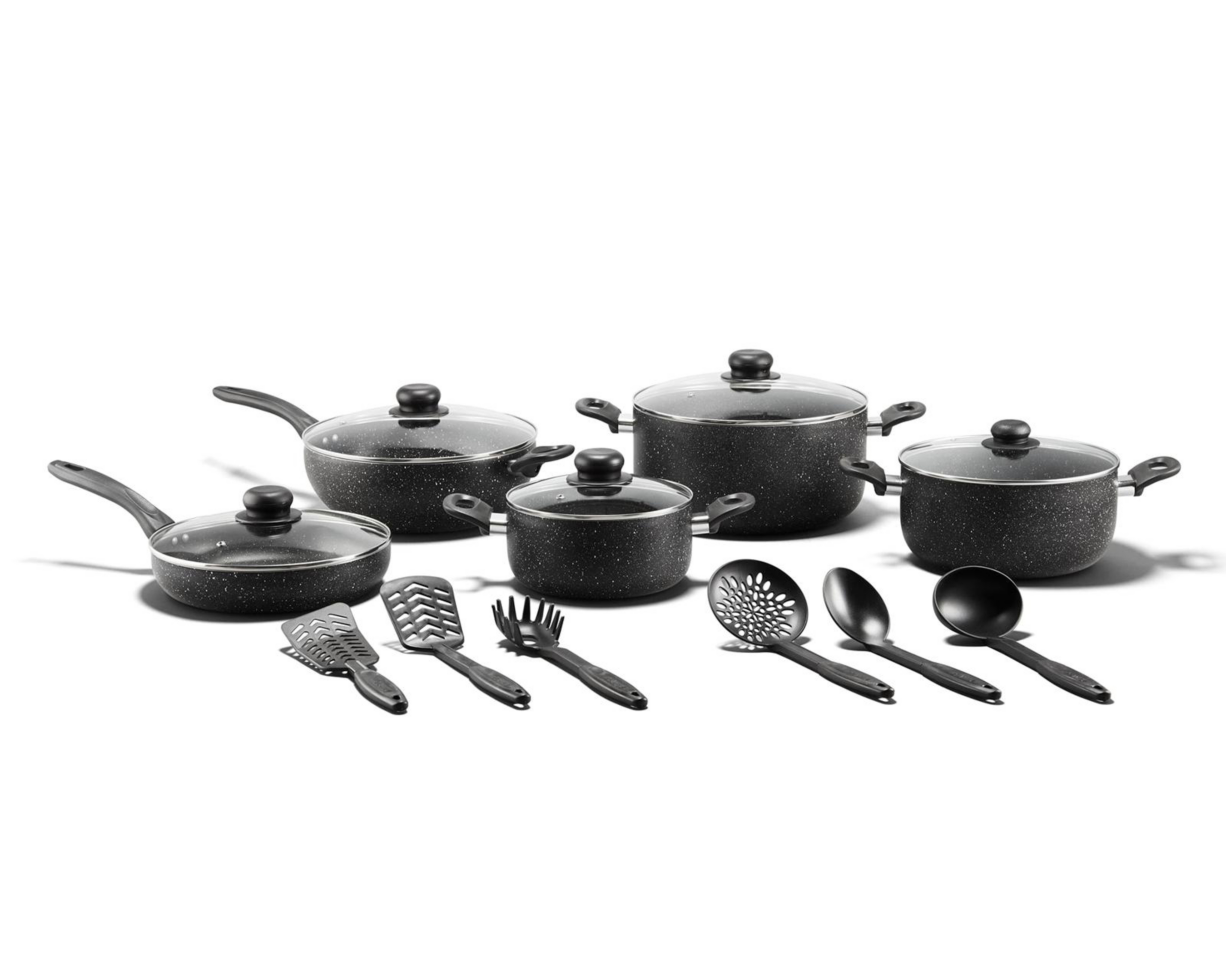 Batería de Cocina Lamex Black Stone 16 Piezas