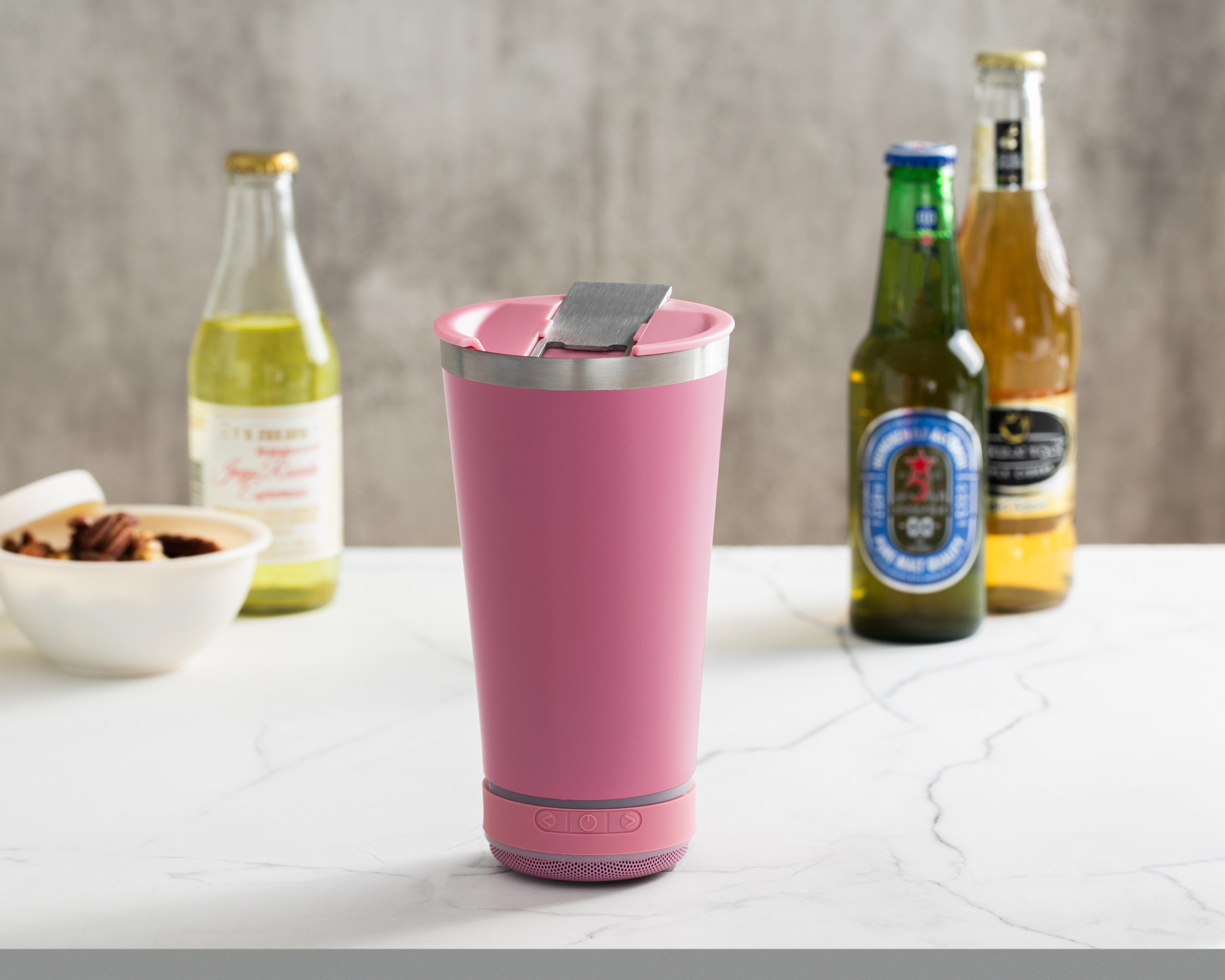 Foto 8 pulgar | Termo con bocina Bluetooth Congo 450 ml Rosa