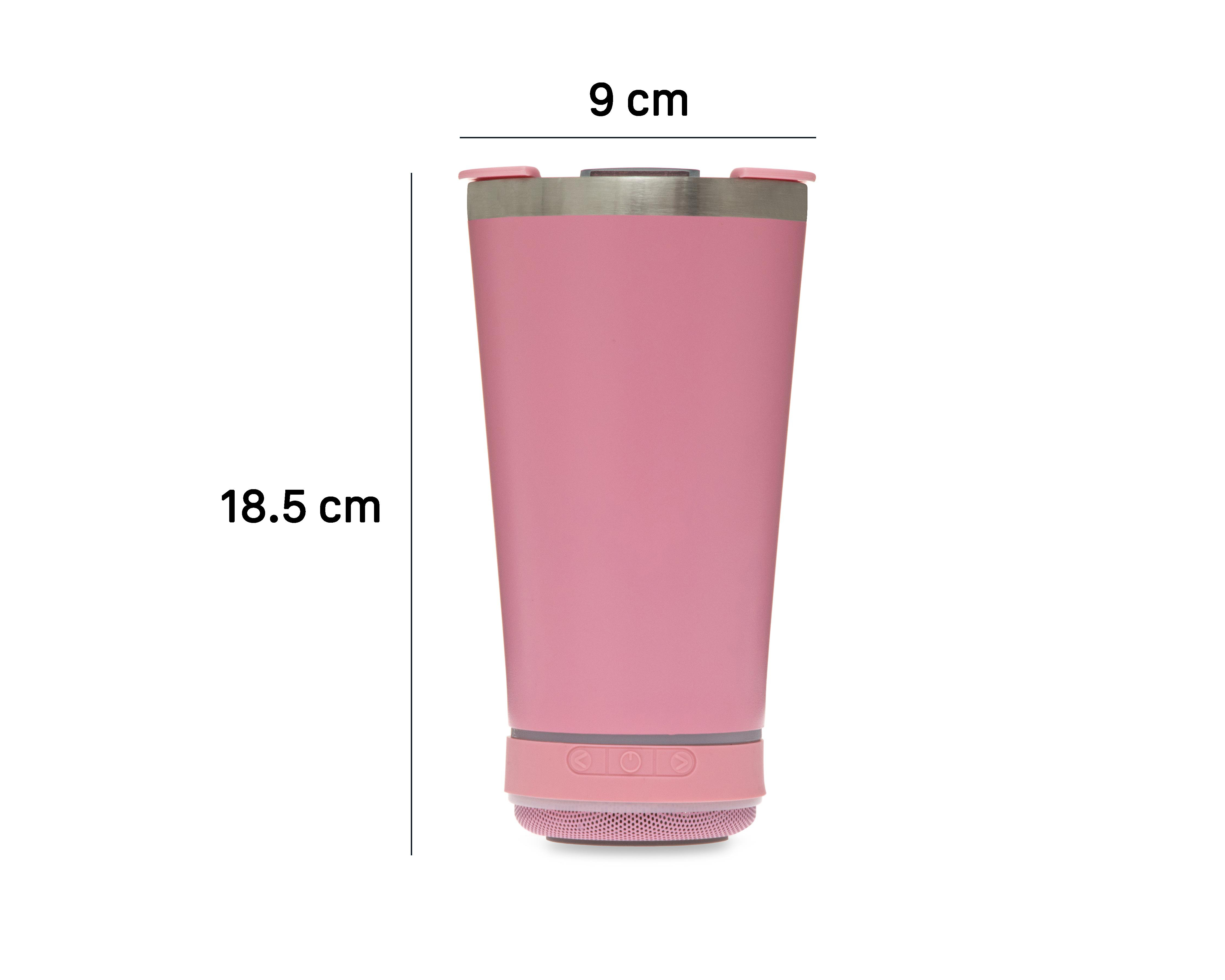 Foto 9 pulgar | Termo con bocina Bluetooth Congo 450 ml Rosa