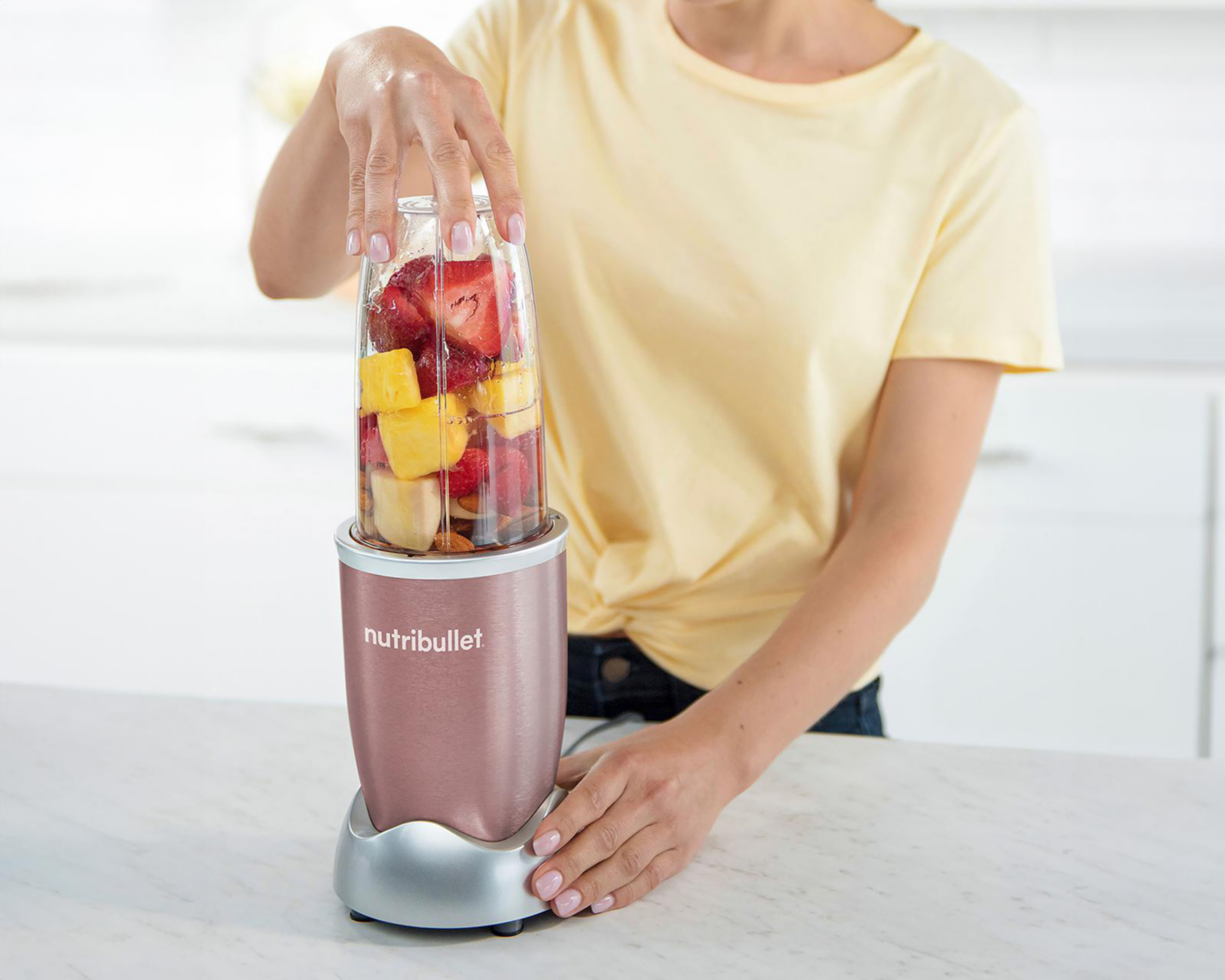 Foto 4 | Licuadora Nutribullet Rose Gold 3 Piezas