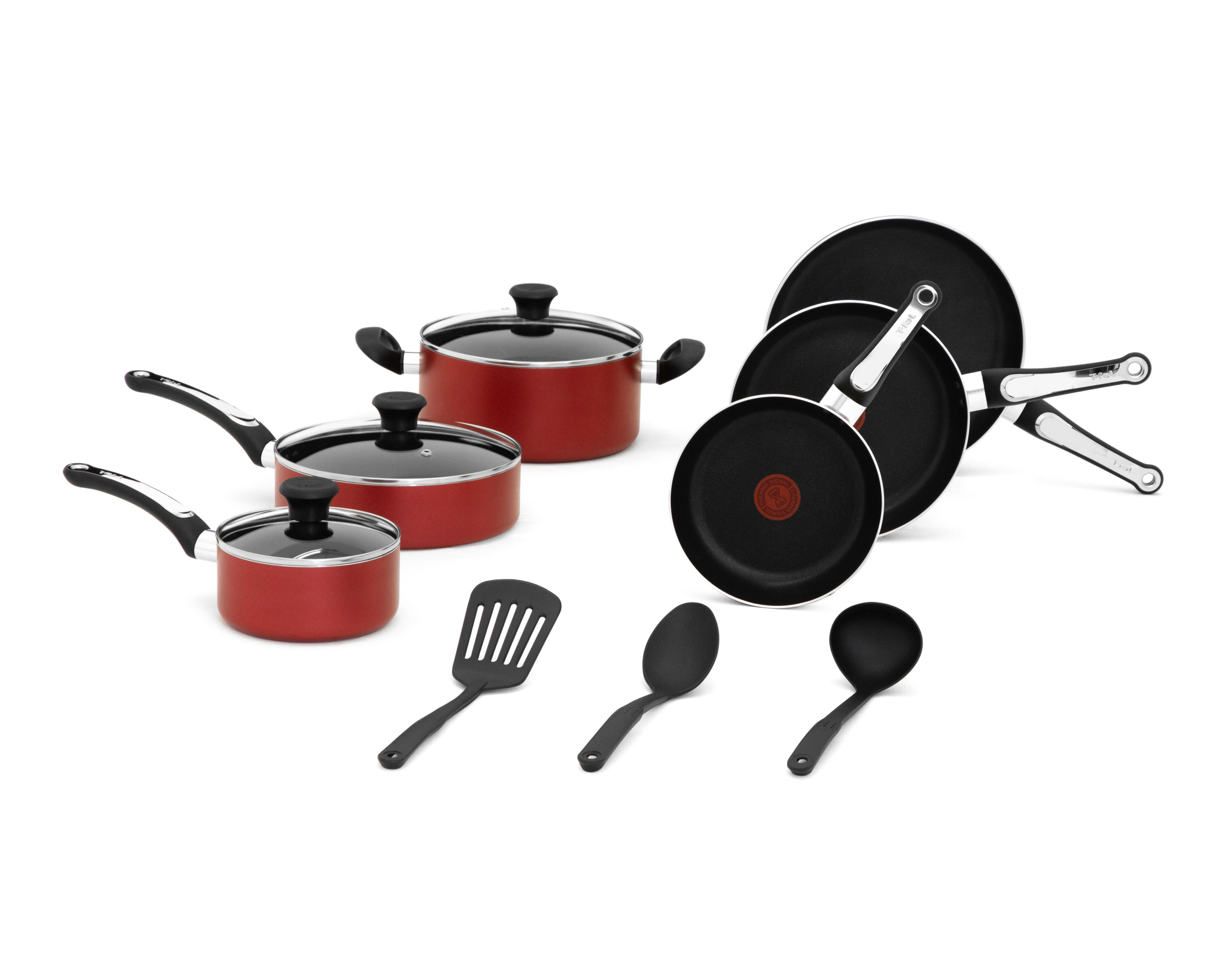 Foto 1 | Batería de Cocina T-Fal Character 12 Piezas Roja