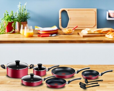 Foto 7 | Batería de Cocina T-Fal Character 12 Piezas Roja