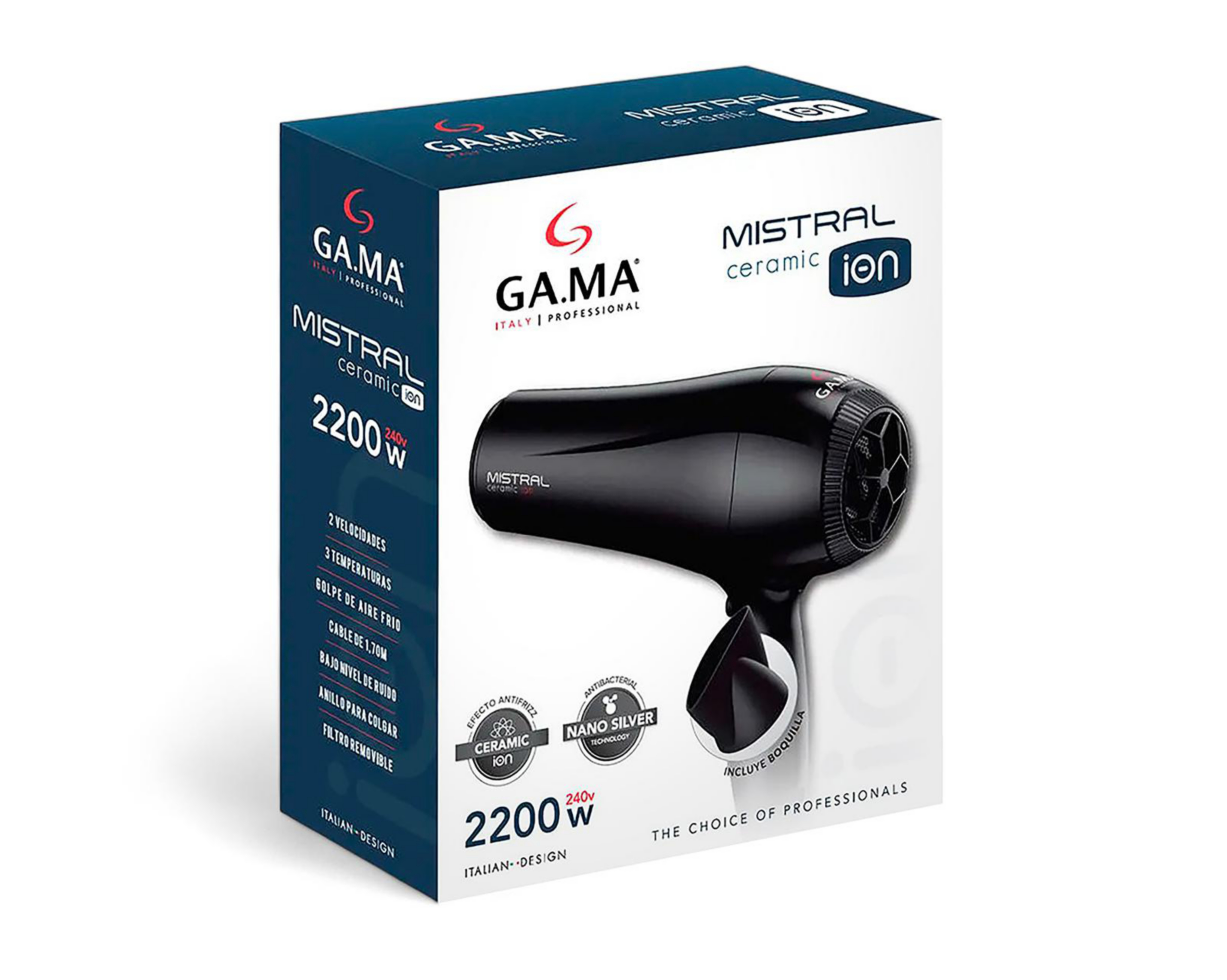 Foto 6 pulgar | Secadora de Cabello Gama Italy Mistral Ceramic ION con 2 Velocidades