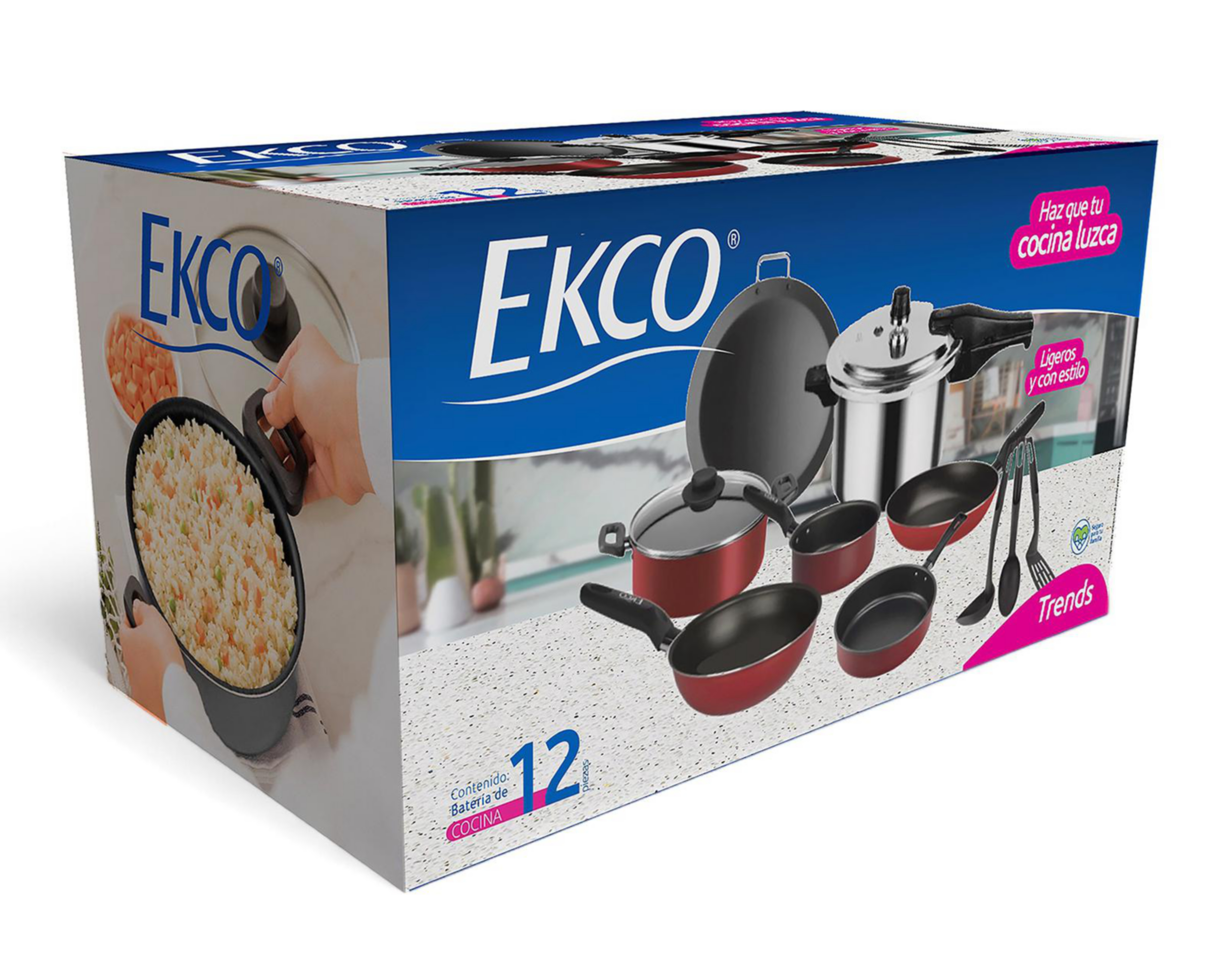 Foto 4 | Batería de Cocina Ecko Trends 12 Piezas de Aluminio