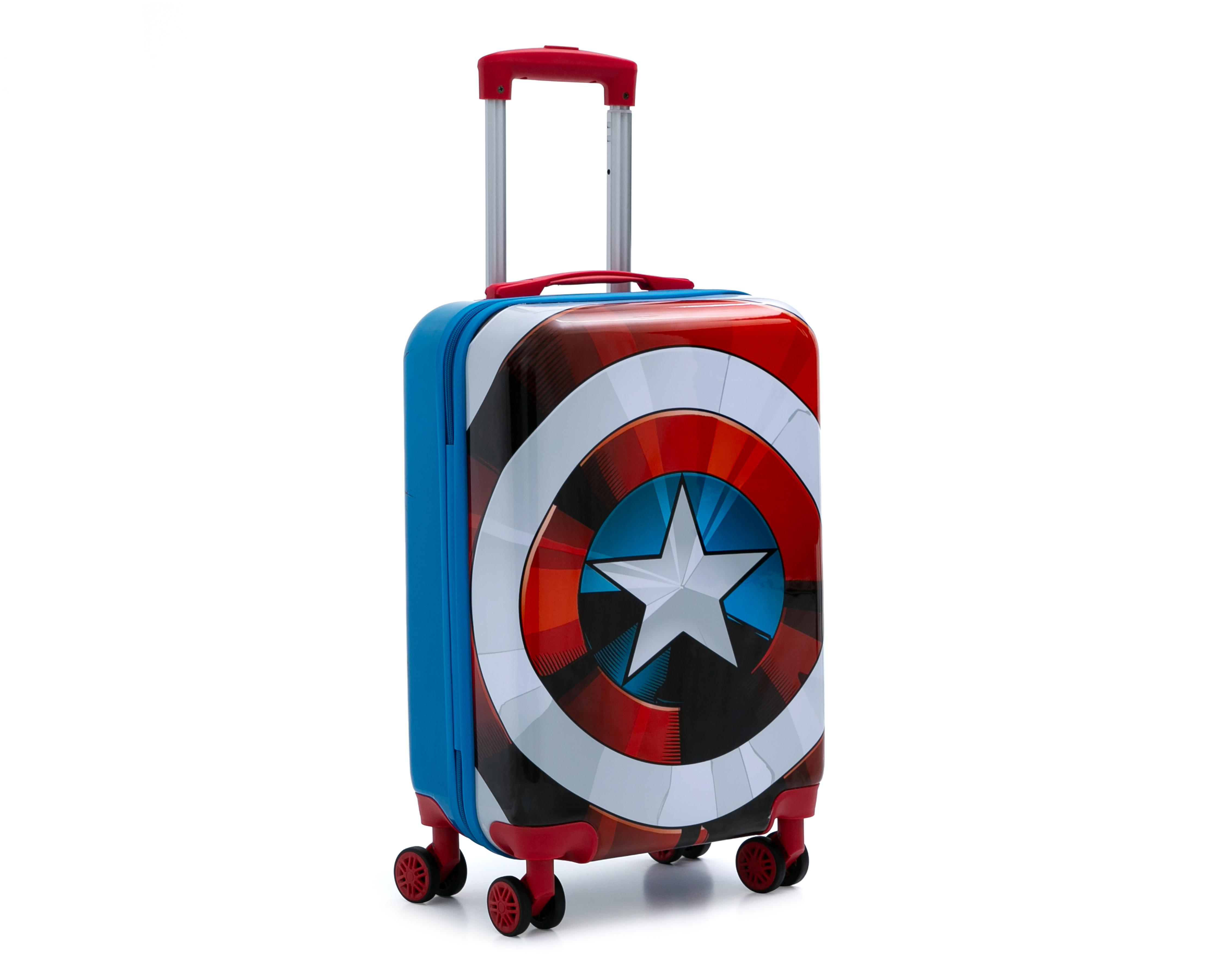 Maleta con Ruedas Marvel Capitán América 20 Pulgadas Azul $1,379