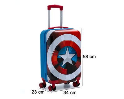Foto 8 | Maleta con Ruedas Marvel Capitán América 20 Pulgadas Azul