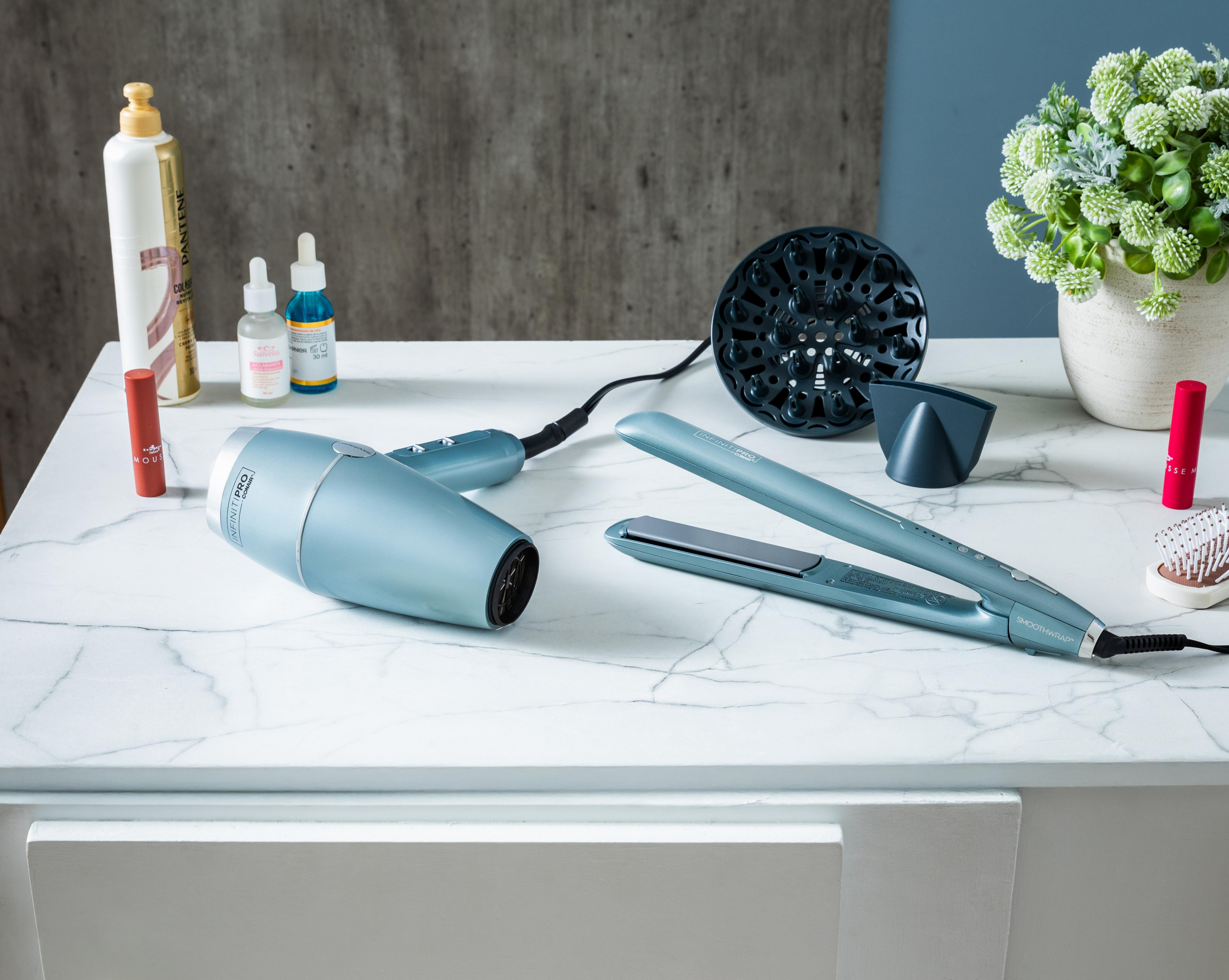 Foto 6 | Combo de Alaciadora y Secadora Conair SmoothWrap Azul