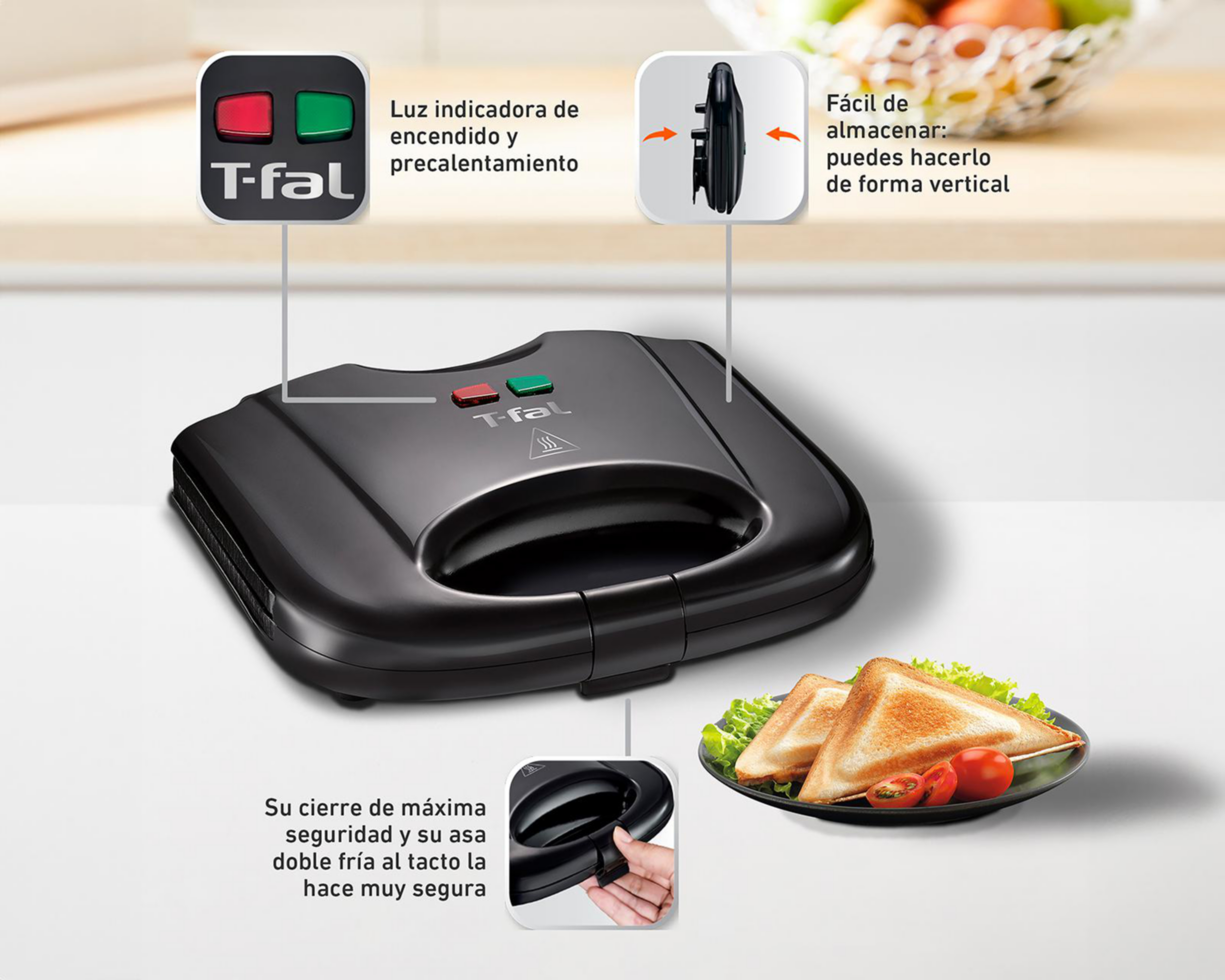 Foto 4 pulgar | Sandwichera T-Fal 2 Porciones