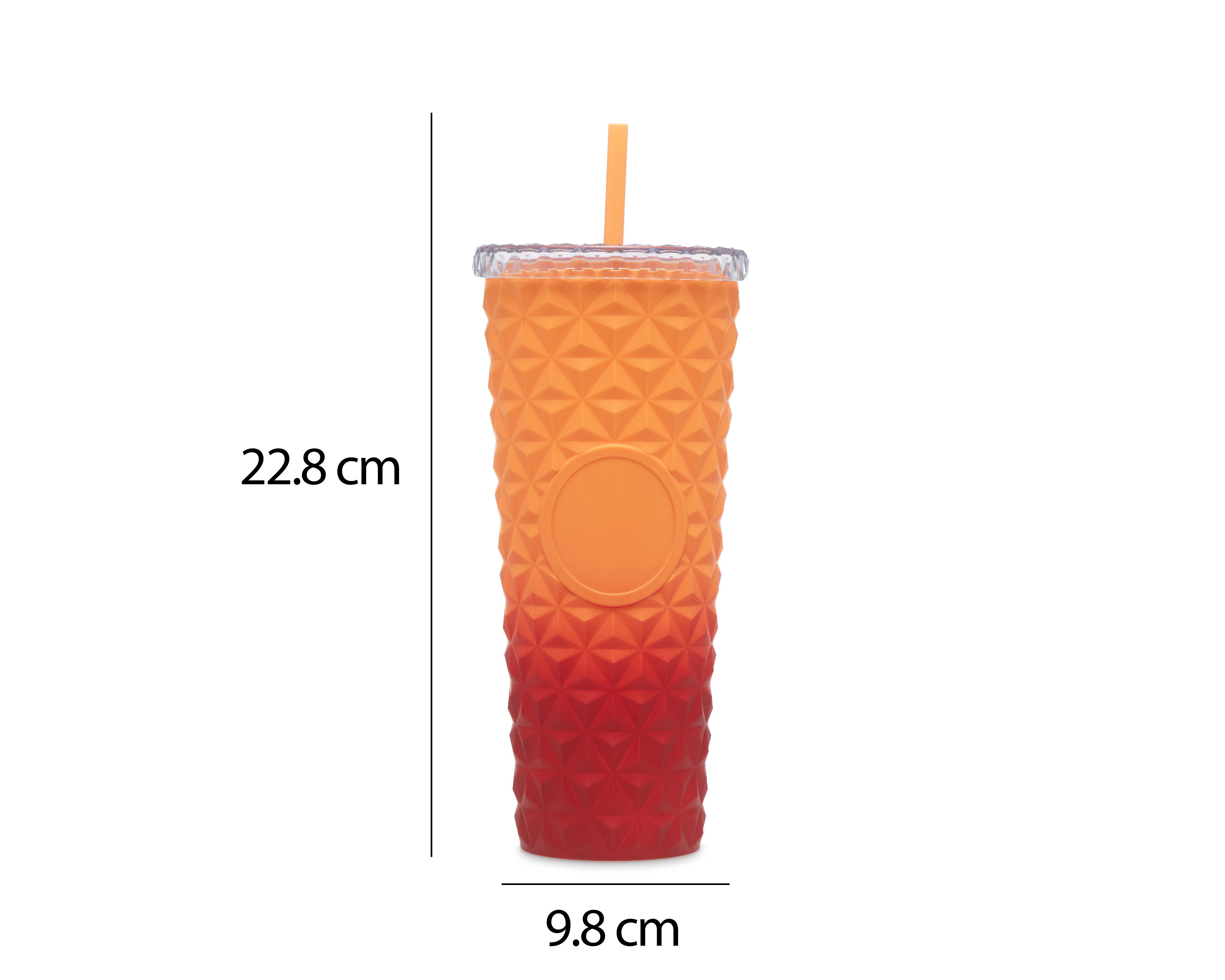 Foto 7 pulgar | Vaso con Popote de Plástico Congo 720 ml