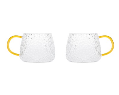 Foto 1 | Taza de Vidrio Starhaus 400 ml 2 Piezas