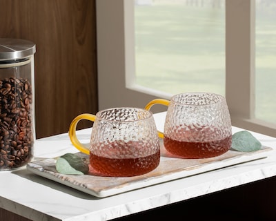 Foto 4 | Taza de Vidrio Starhaus 400 ml 2 Piezas