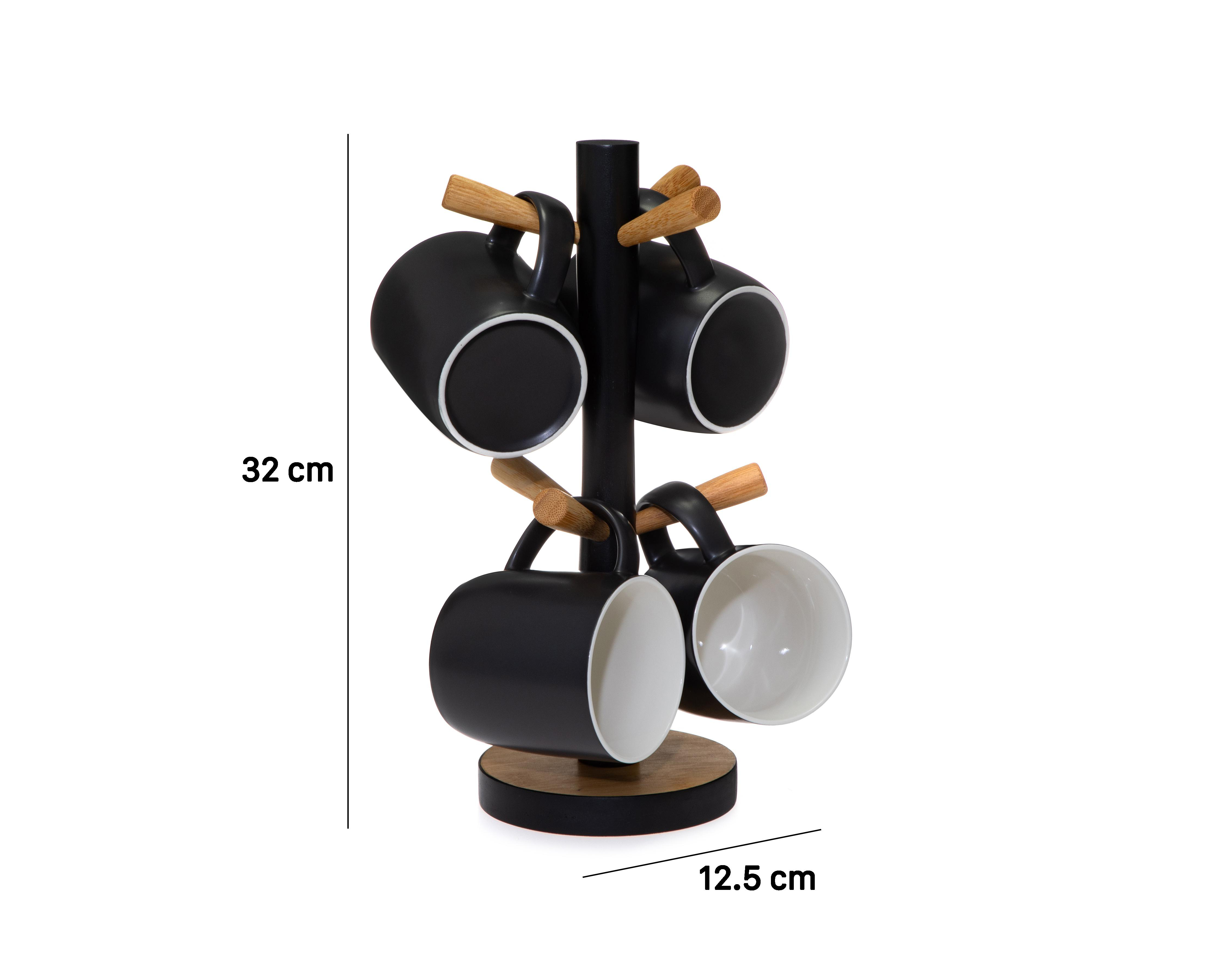 Foto 5 | Tazas de Cerámica con Base Starhaus 350 ml 5 Piezas