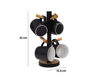 Foto 5 | Tazas de Cerámica con Base Starhaus 350 ml 5 Piezas