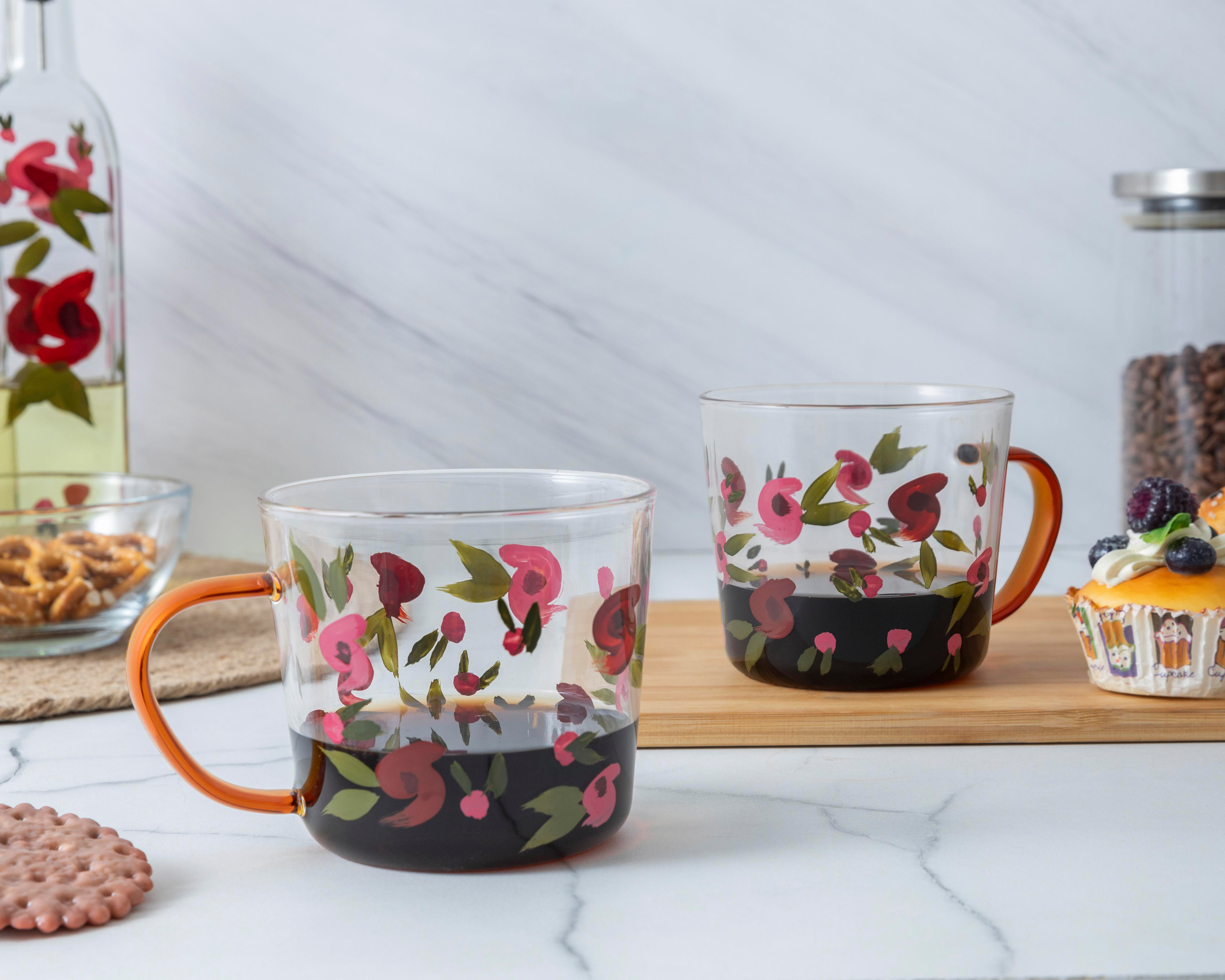 Foto 5 pulgar | Taza de Vidrio Starhaus 500 ml 2 Piezas