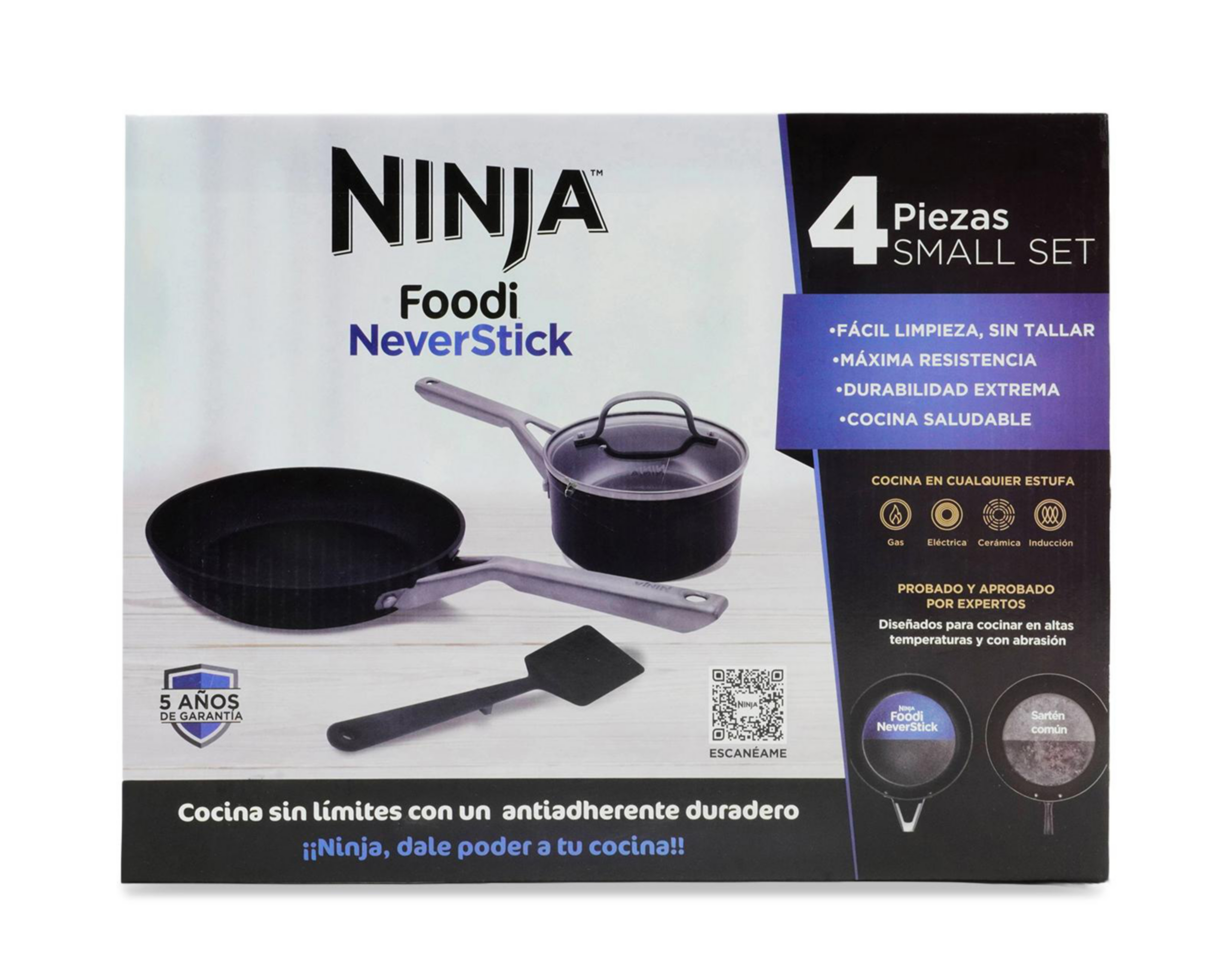 Foto 5 pulgar | Batería de Cocina Ninja Neverstick 4 Piezas de Aluminio