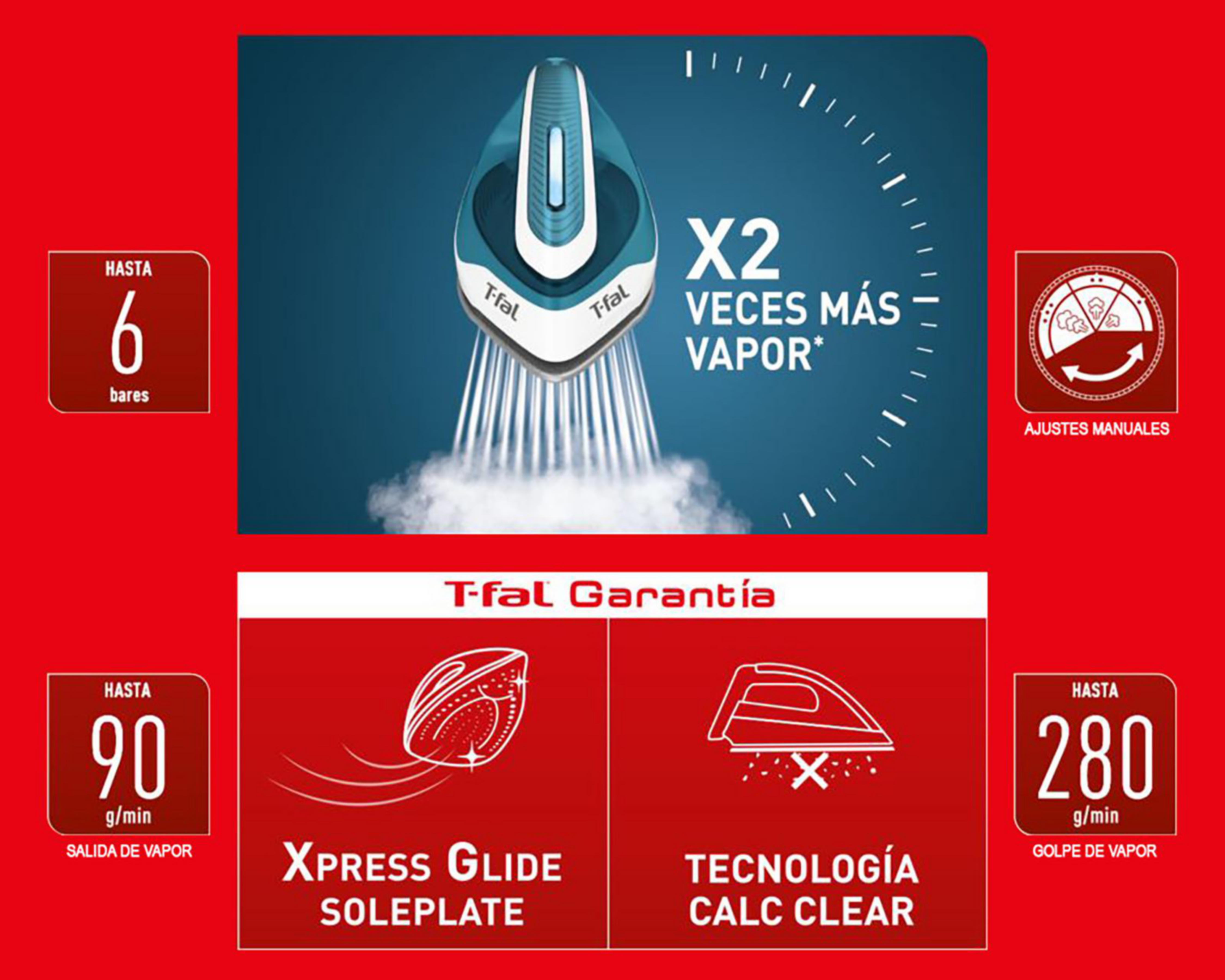 Foto 7 pulgar | Generador de Vapor T-Fal Express Easy