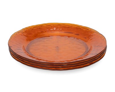 Foto 3 | Plato Plano de Plástico Anaranjado 4 Piezas
