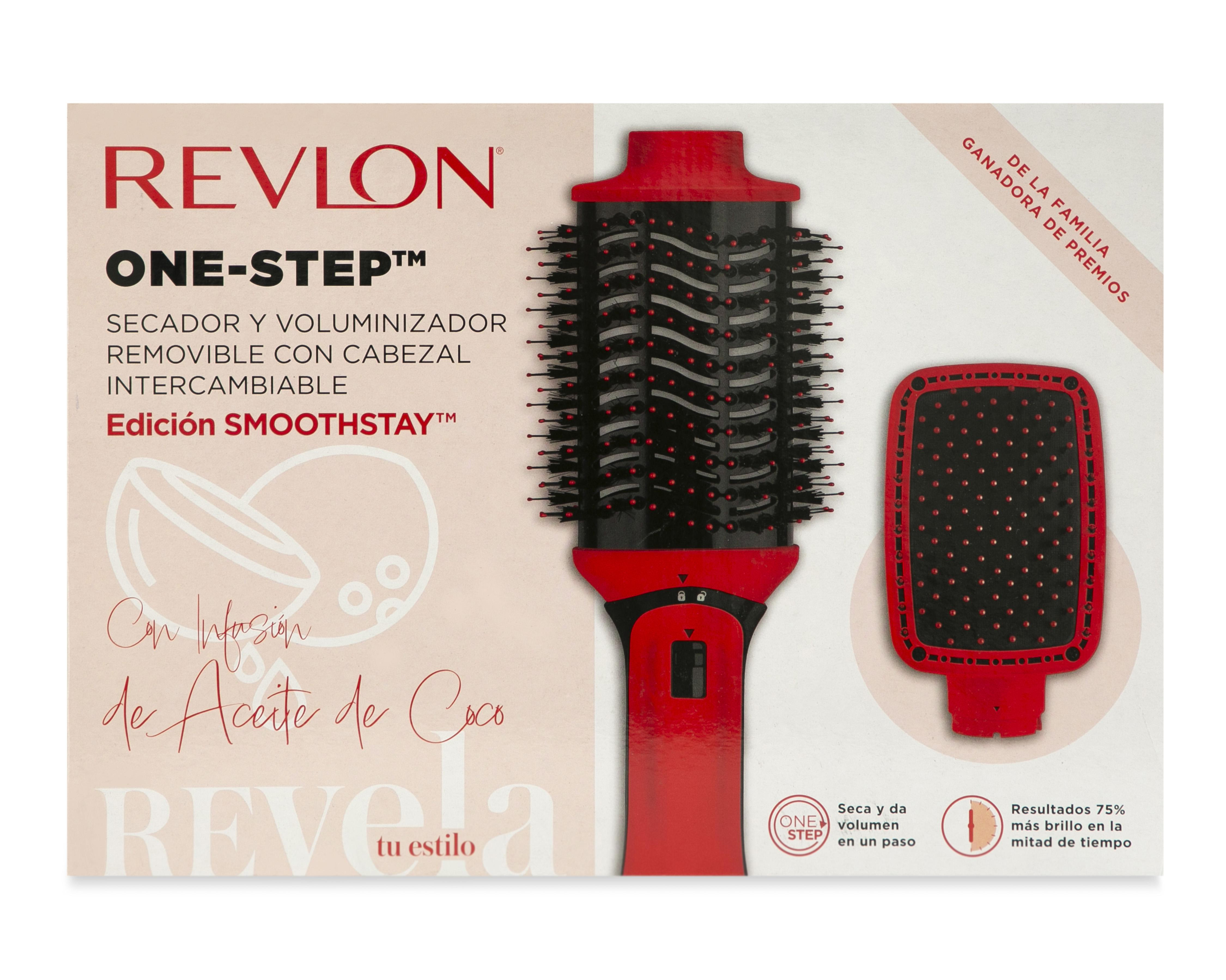 Foto 7 pulgar | Cepillo de Aire Revlon One Step Plus Coco con Cabezal Cuadrado