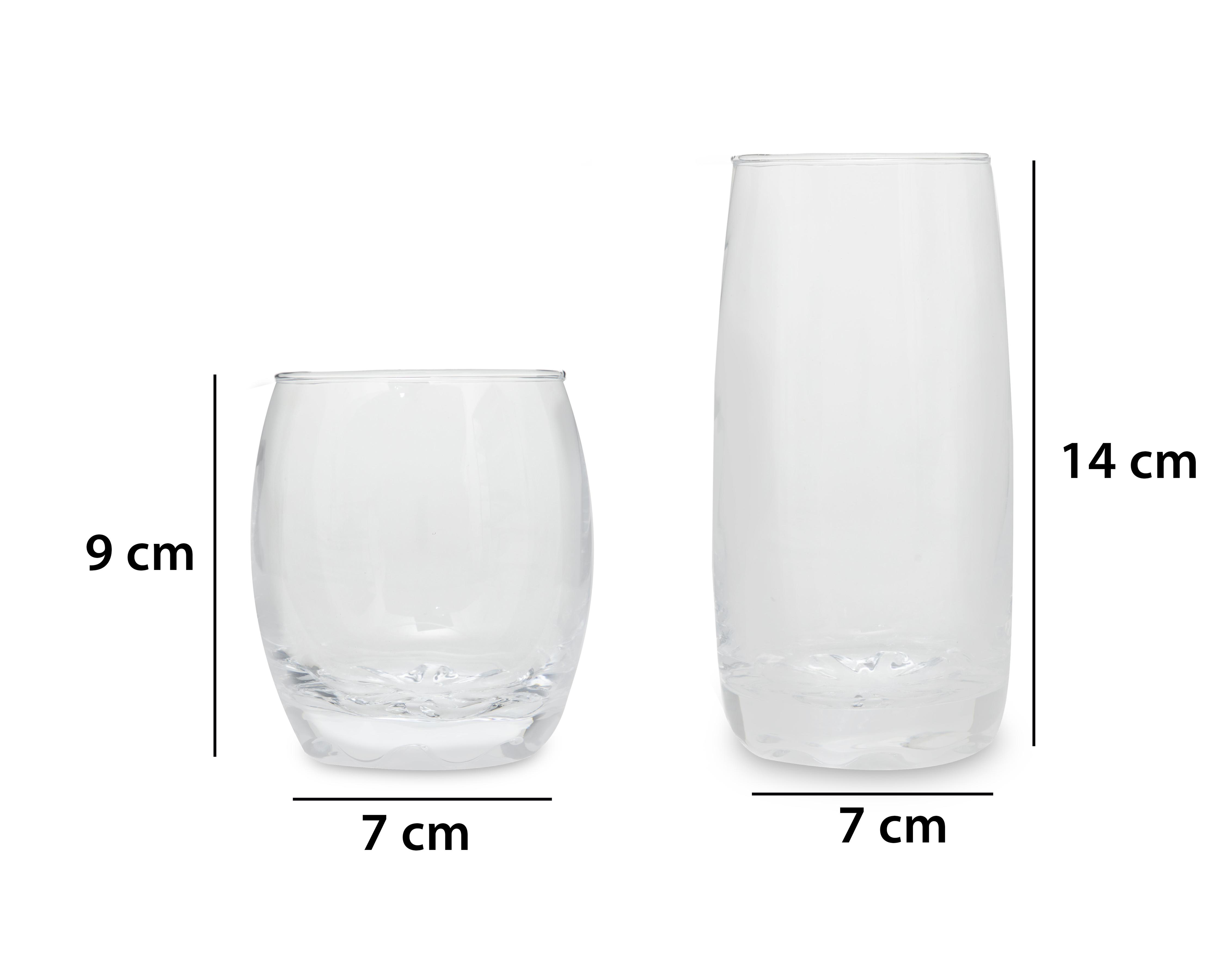 Foto 5 pulgar | Juego de Vasos de Vidrio Glazé 12 Piezas