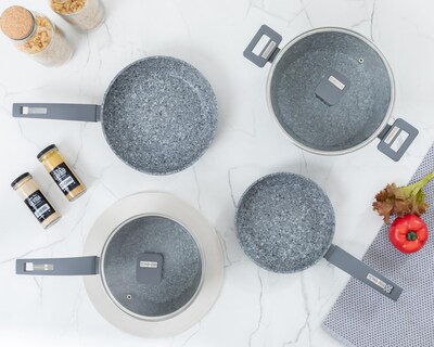 Foto 6 | Batería de Cocina Westinghouse 6 piezas Antiadherente Mármol