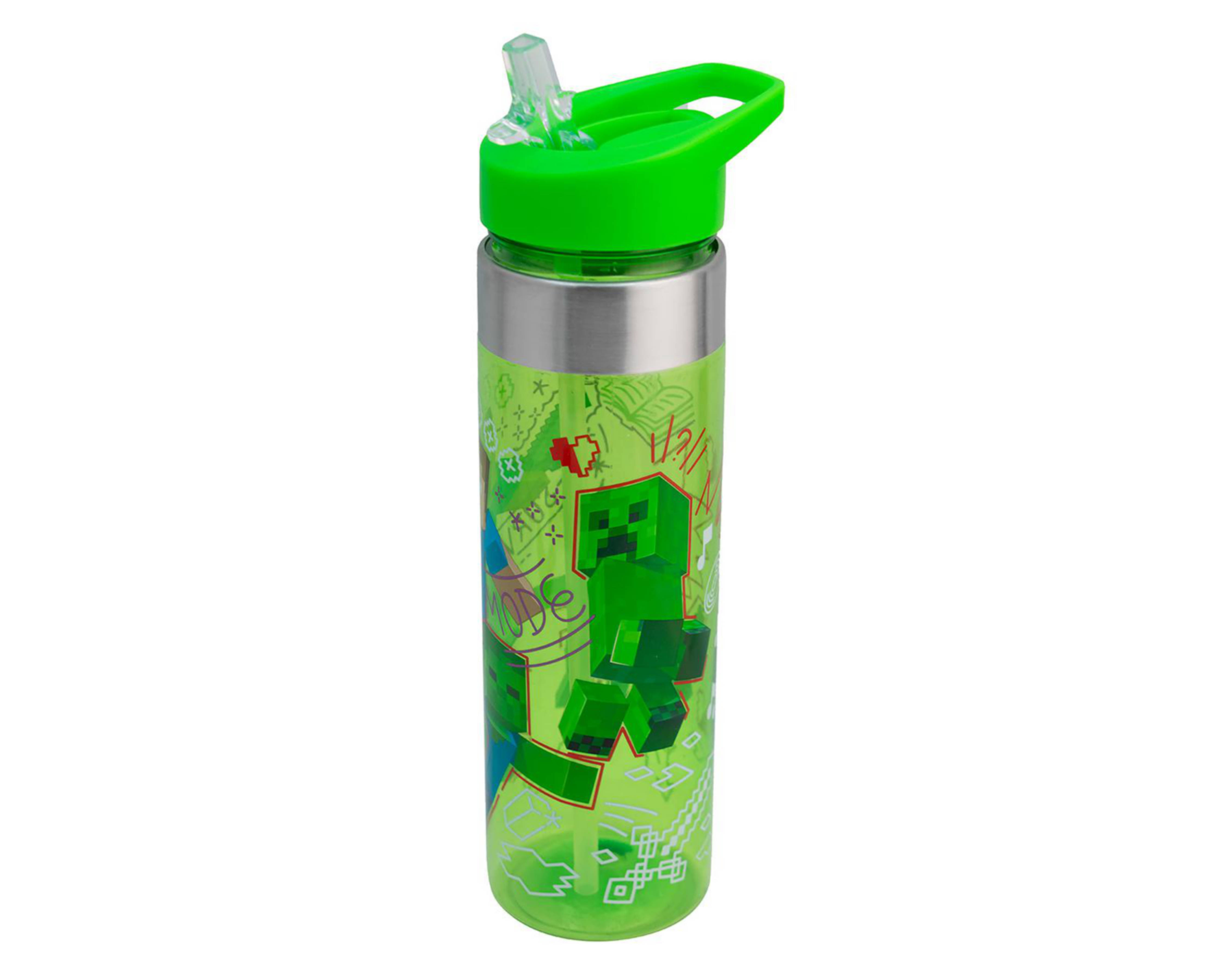 Foto 4 pulgar | Botella para Agua Minecfraft 650 ml