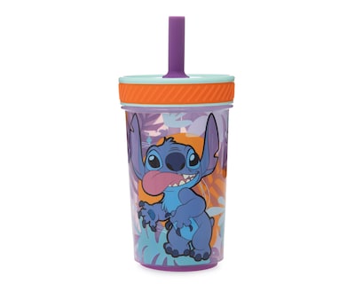 Foto 1 | Vaso con Popote de Plástico Stitch 370 ml
