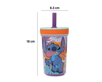 Foto 6 | Vaso con Popote de Plástico Stitch 370 ml