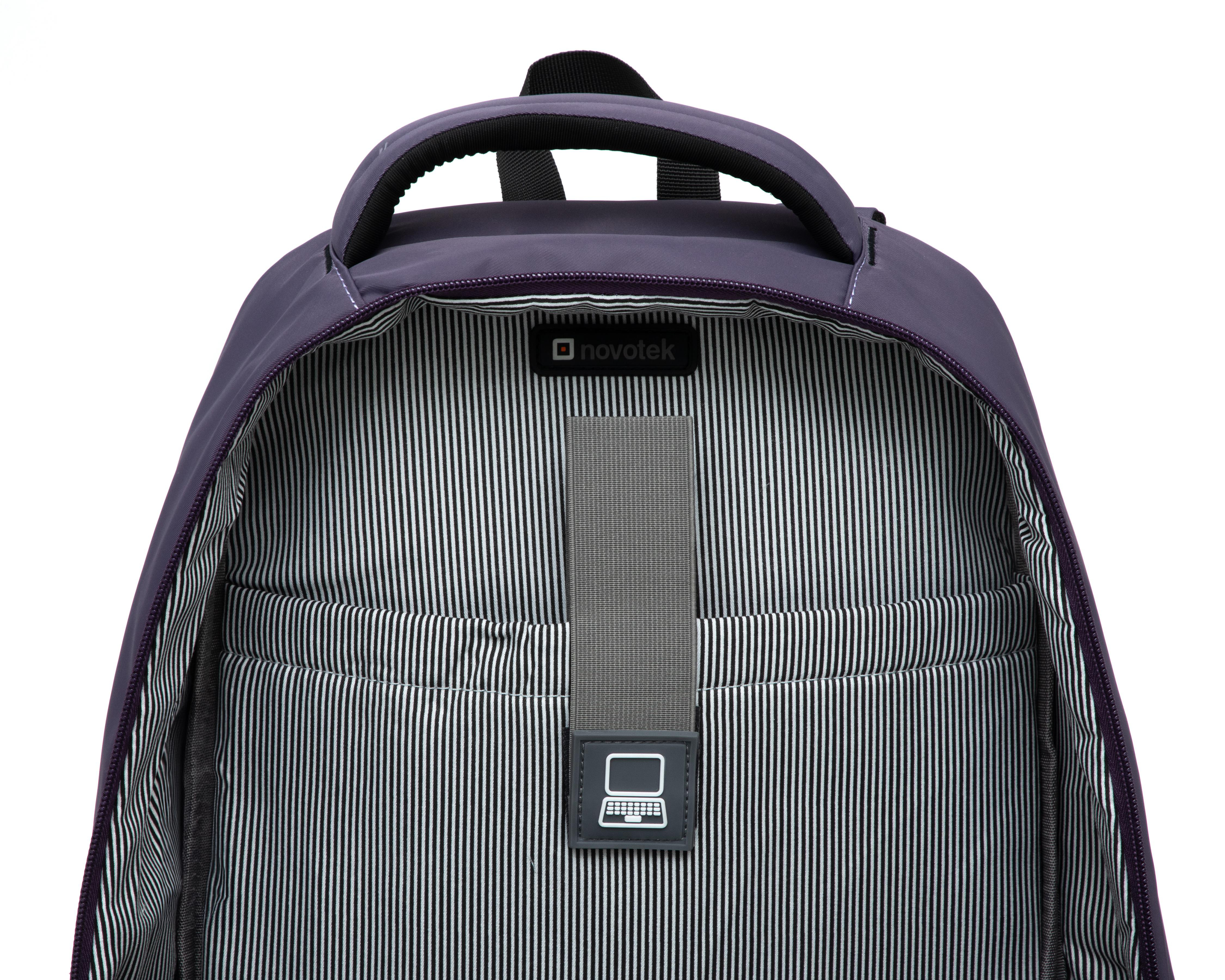 Foto 7 pulgar | Mochila para Laptop Novotek Omega 15 Pulgadas Morado